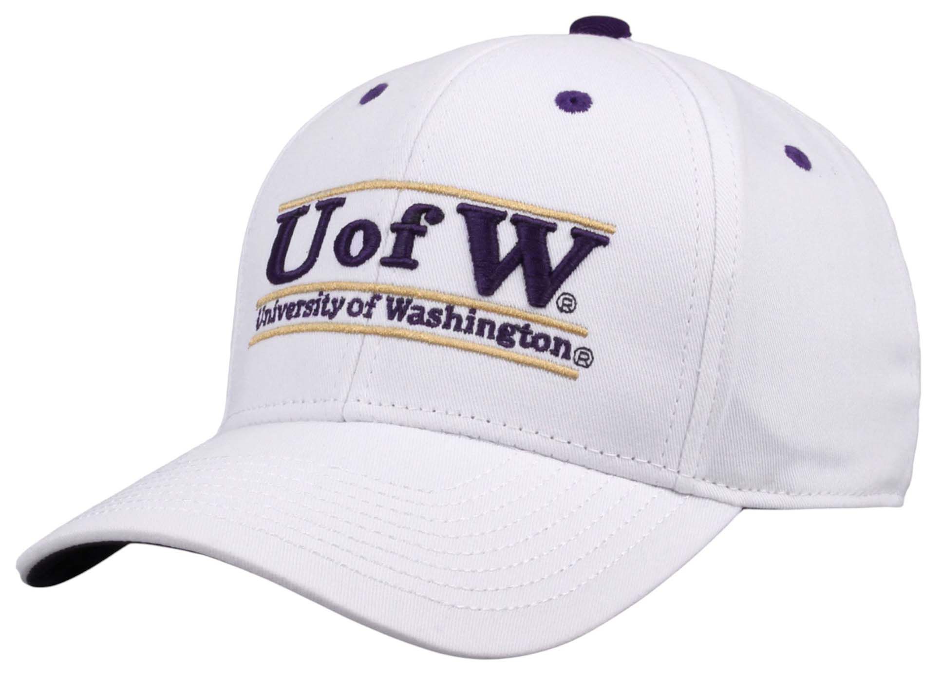 The Game Men's Washington Huskies White Bar Adjustable Hat product image