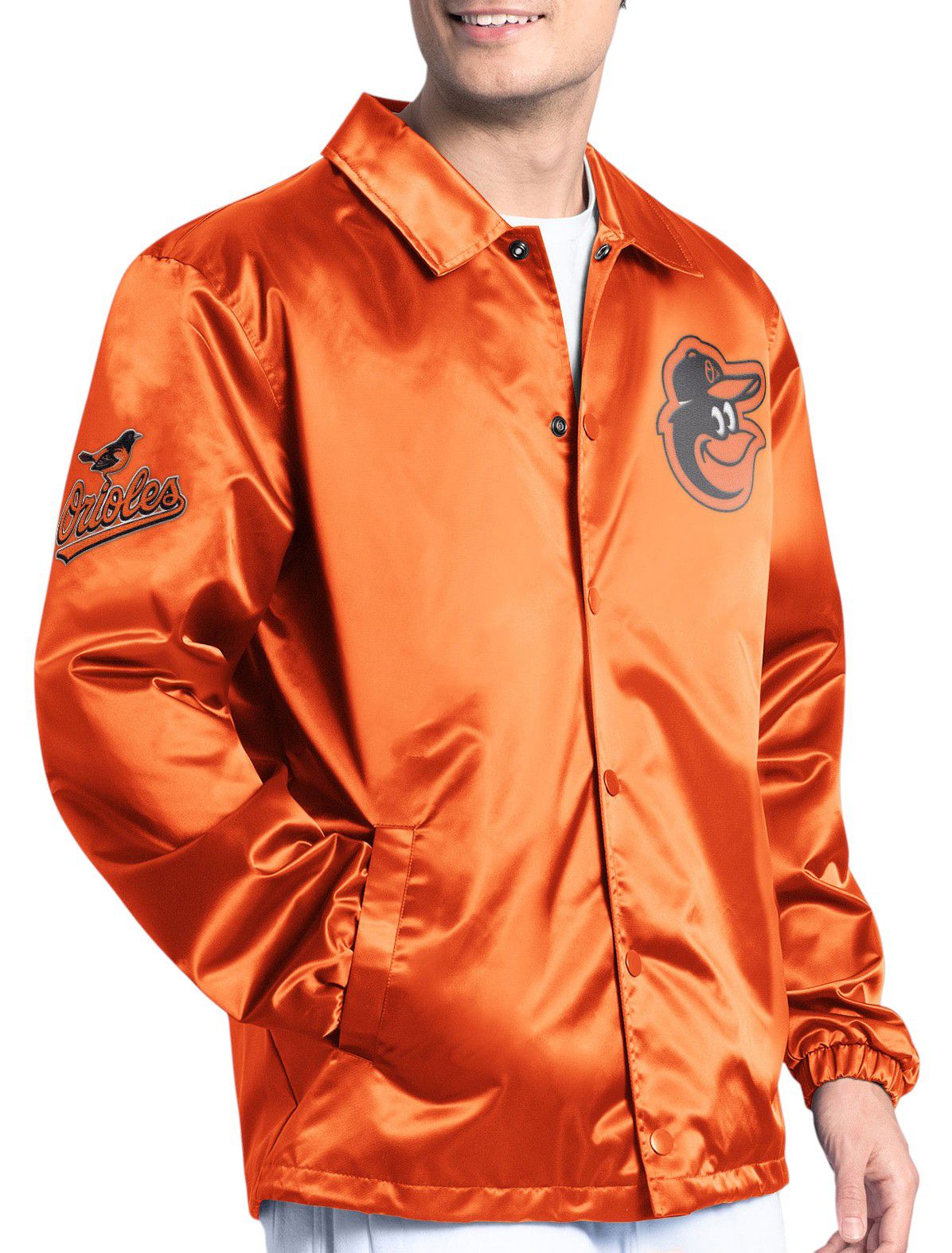 Starter Men's Baltimore Orioles Orange Coaches Jacket product image