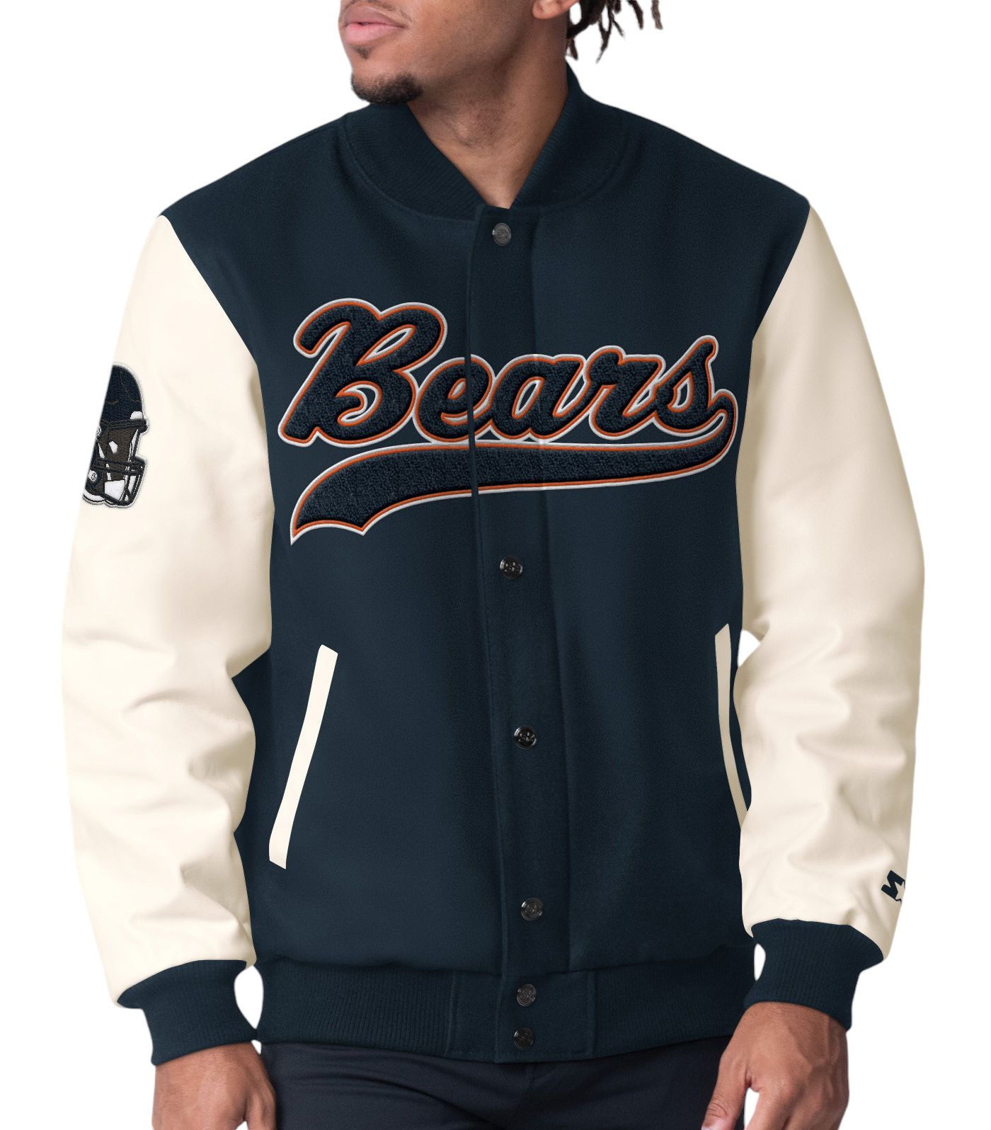 Starter Men's Chicago Bears Game Varsity Navy Throwback Jacket | Dick's  Sporting Goods