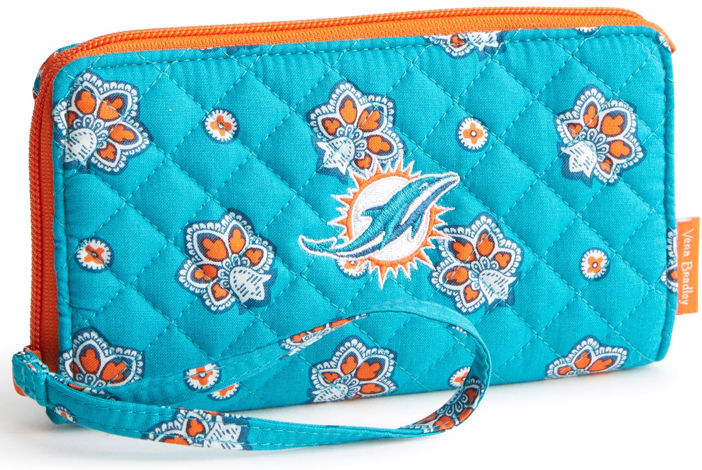 Vera Bradley Miami Dolphins Front Zip RFID Wristlet product image