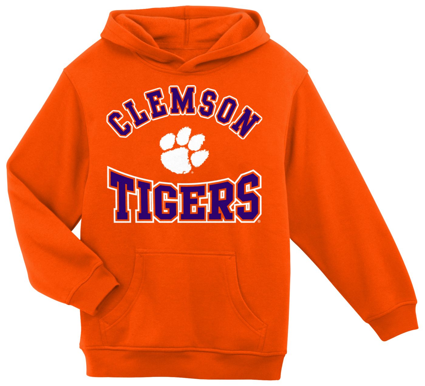 Gen2 Boys Clemson Tigers Orange Hometown Pullover Hoodie Size 5 6
