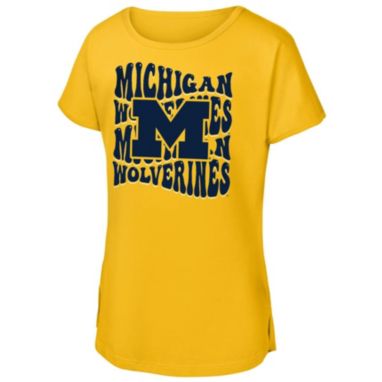 sorry, Gen2 Girls' Michigan Wolverines Bright Yellow Groovy T-Shirt is currently out of stock