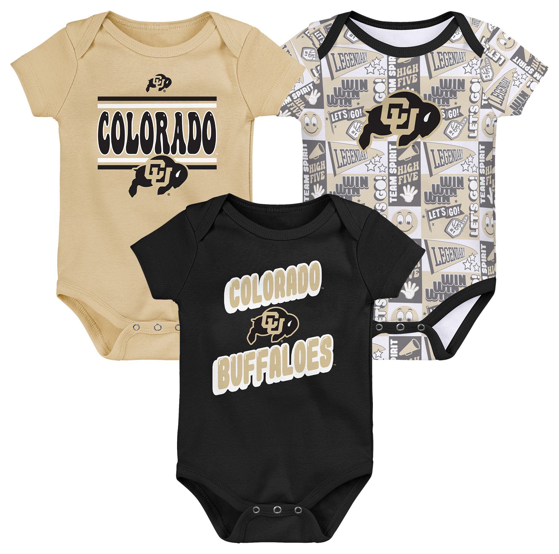 Gen2 Infant Colorado Buffaloes Comics 3-Piece Creeper Set product image