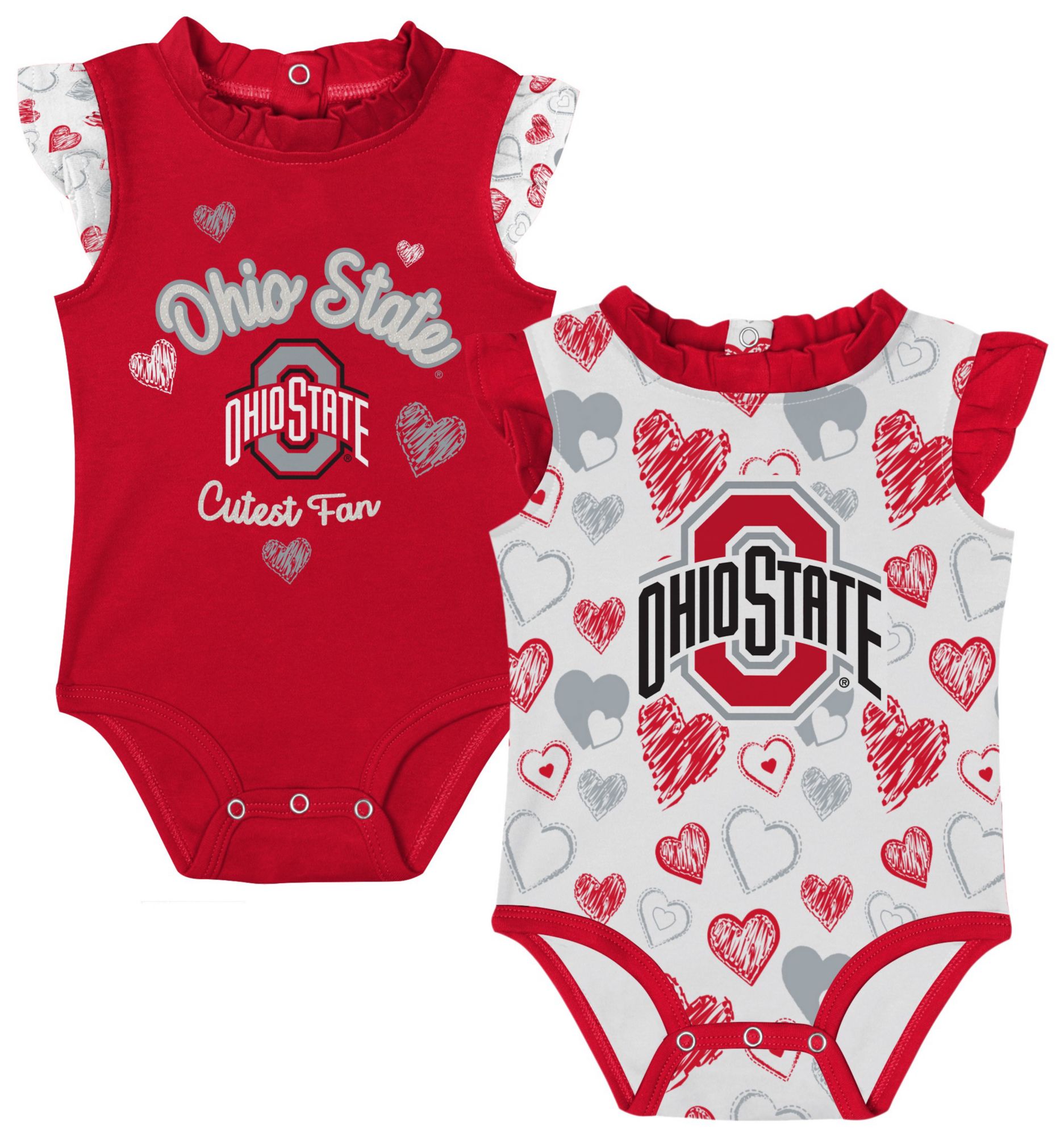Gen2 Infant Ohio State Buckeyes Hearts 2-Piece Creeper Set product image
