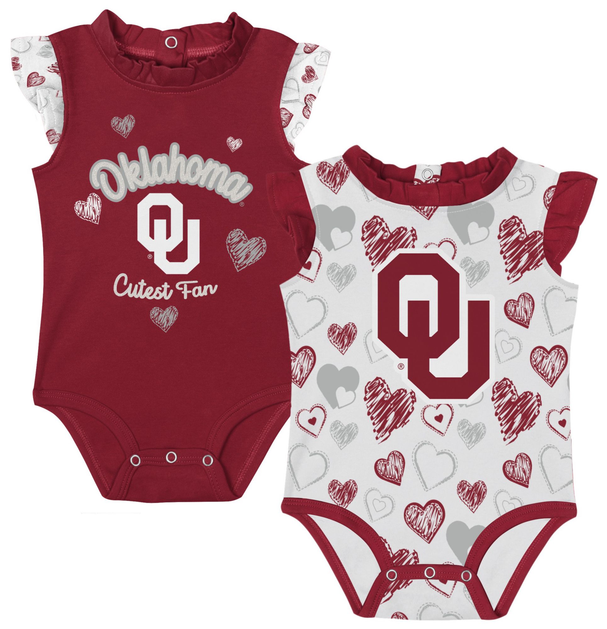 Gen2 Infant Oklahoma Sooners Hearts 2-Piece Creeper Set product image