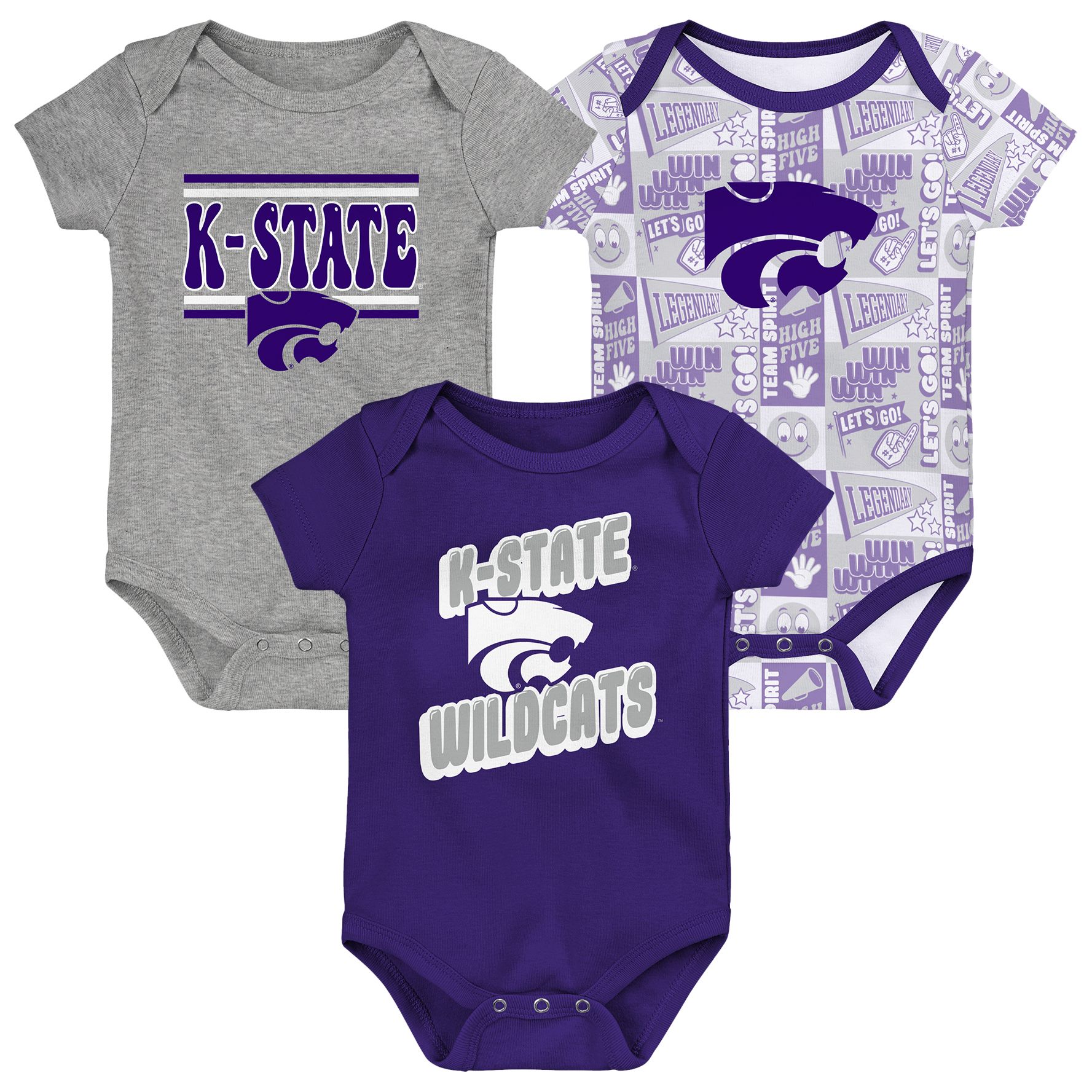 Gen2 Infant Kansas State Wildcats Comics 3-Piece Creeper Set product image