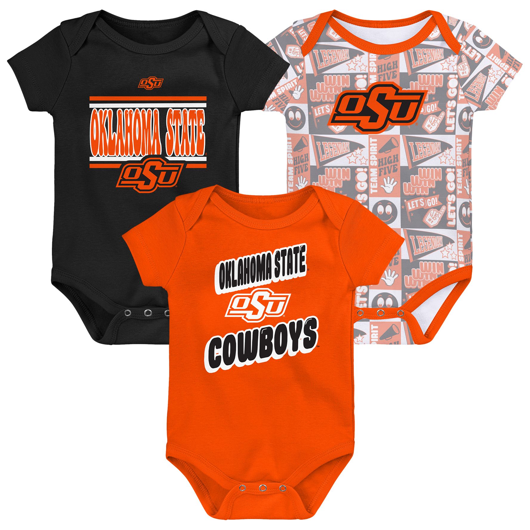 Gen2 Infant Oklahoma State Cowboys Comics 3-Piece Creeper Set product image