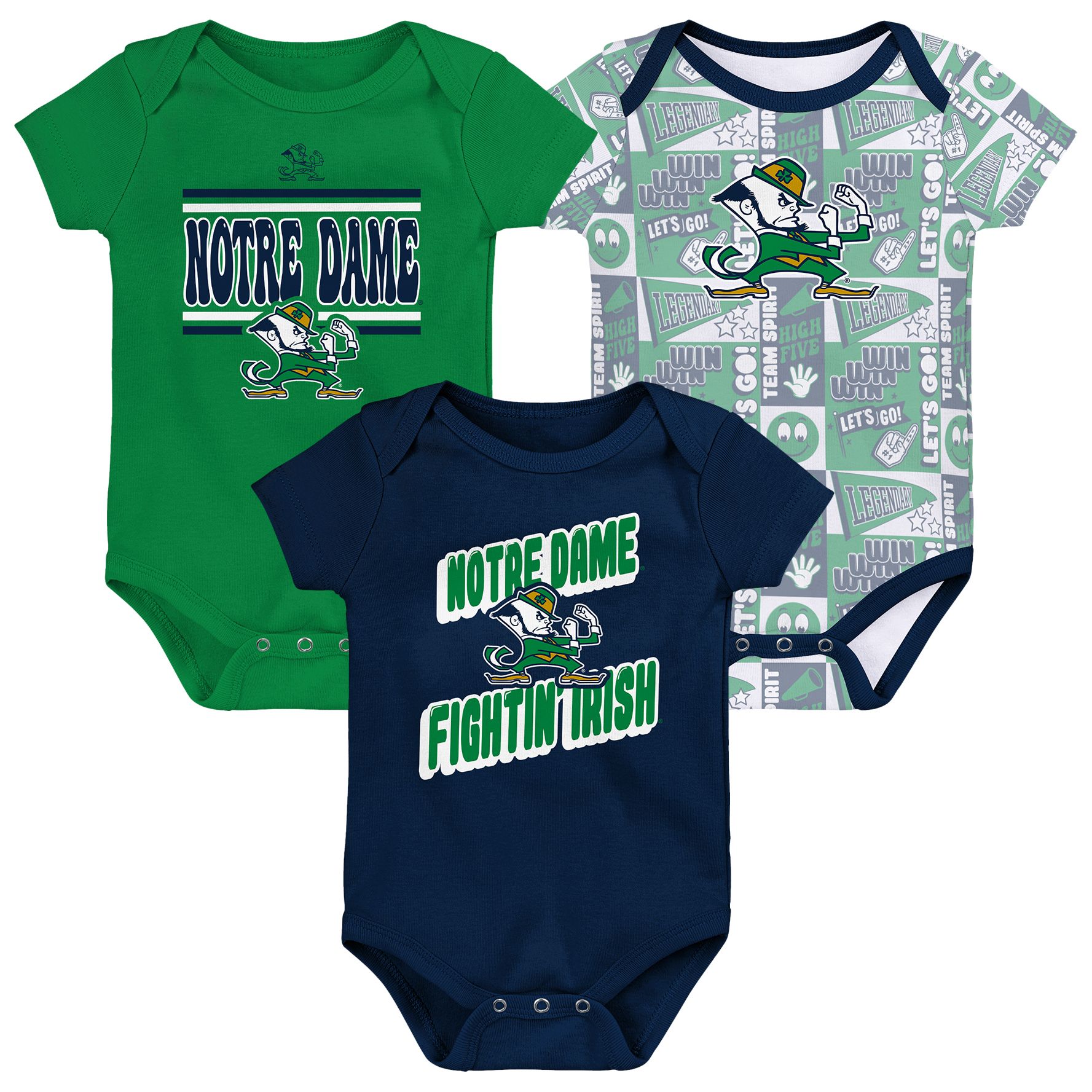 Gen2 Infant Notre Dame Fighting Irish Comics 3-Piece Creeper Set product image