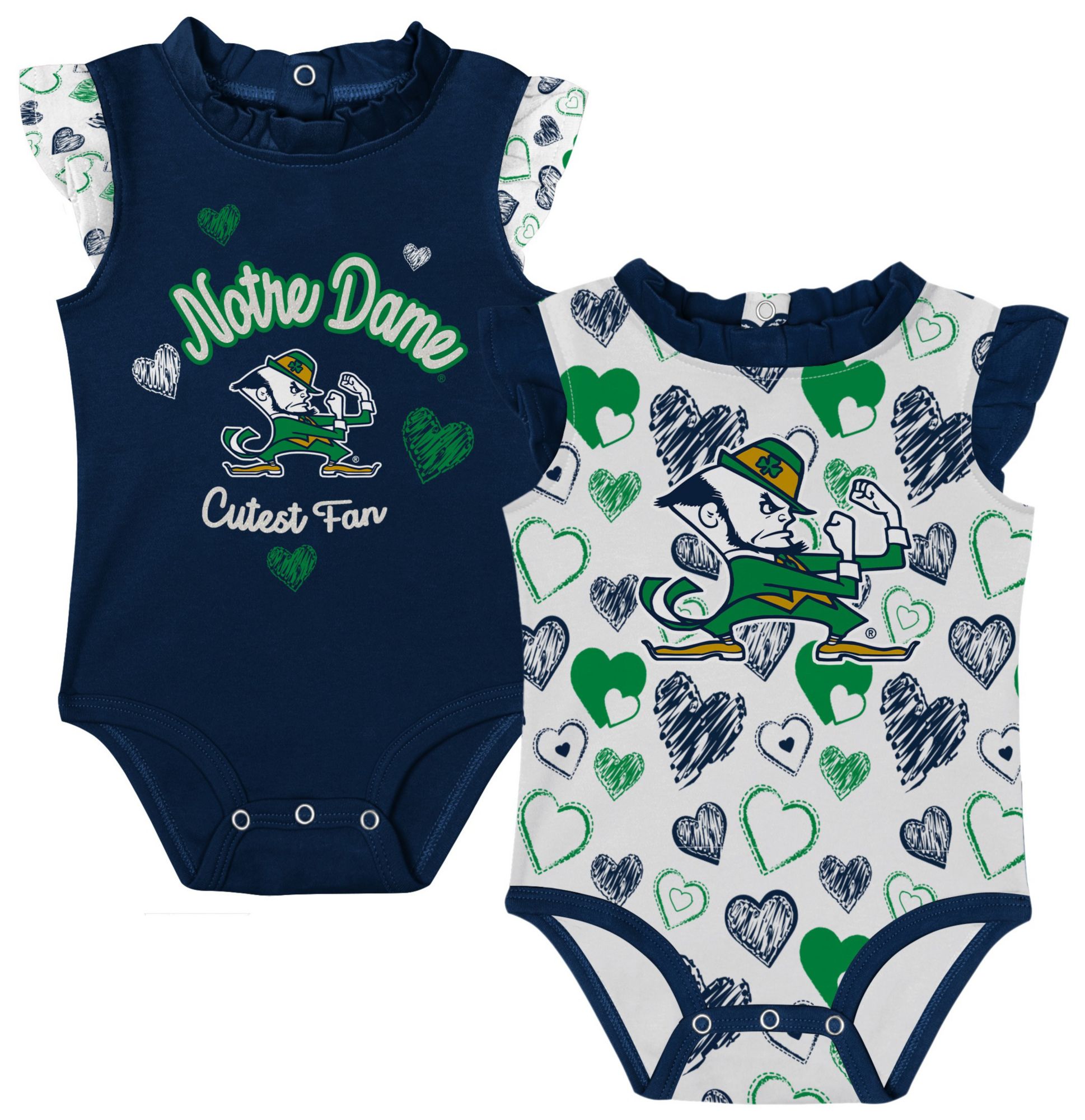 Gen2 Infant Notre Dame Fighting Irish Hearts 2-Piece Creeper Set product image