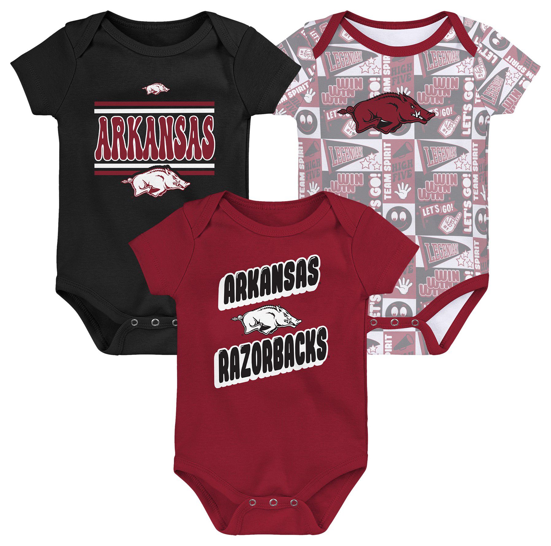 Gen2 Infant Arkansas Razorbacks Comics 3-Piece Creeper Set product image