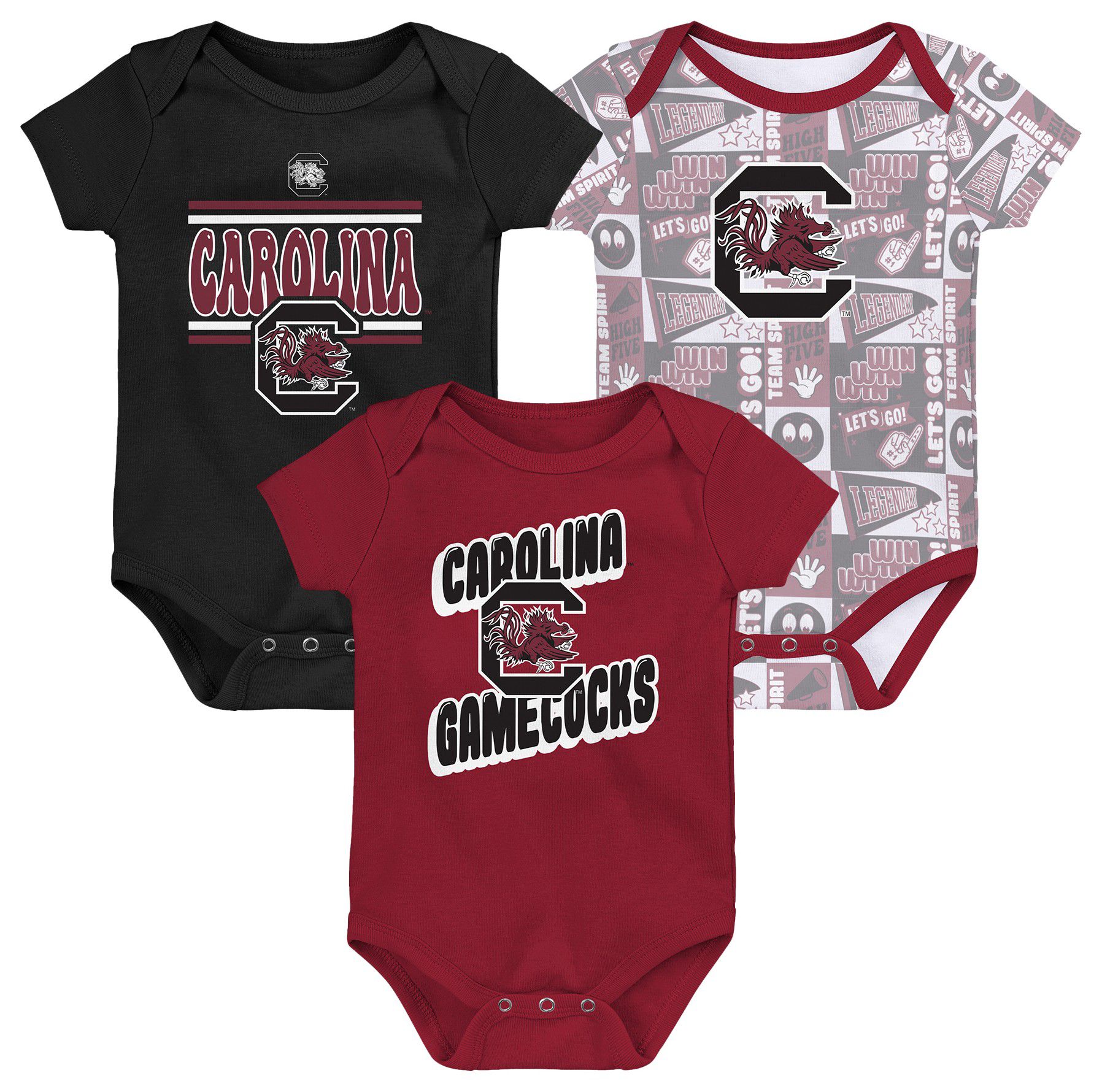Gen2 Infant South Carolina Gamecocks Comics 3-Piece Creeper Set product image