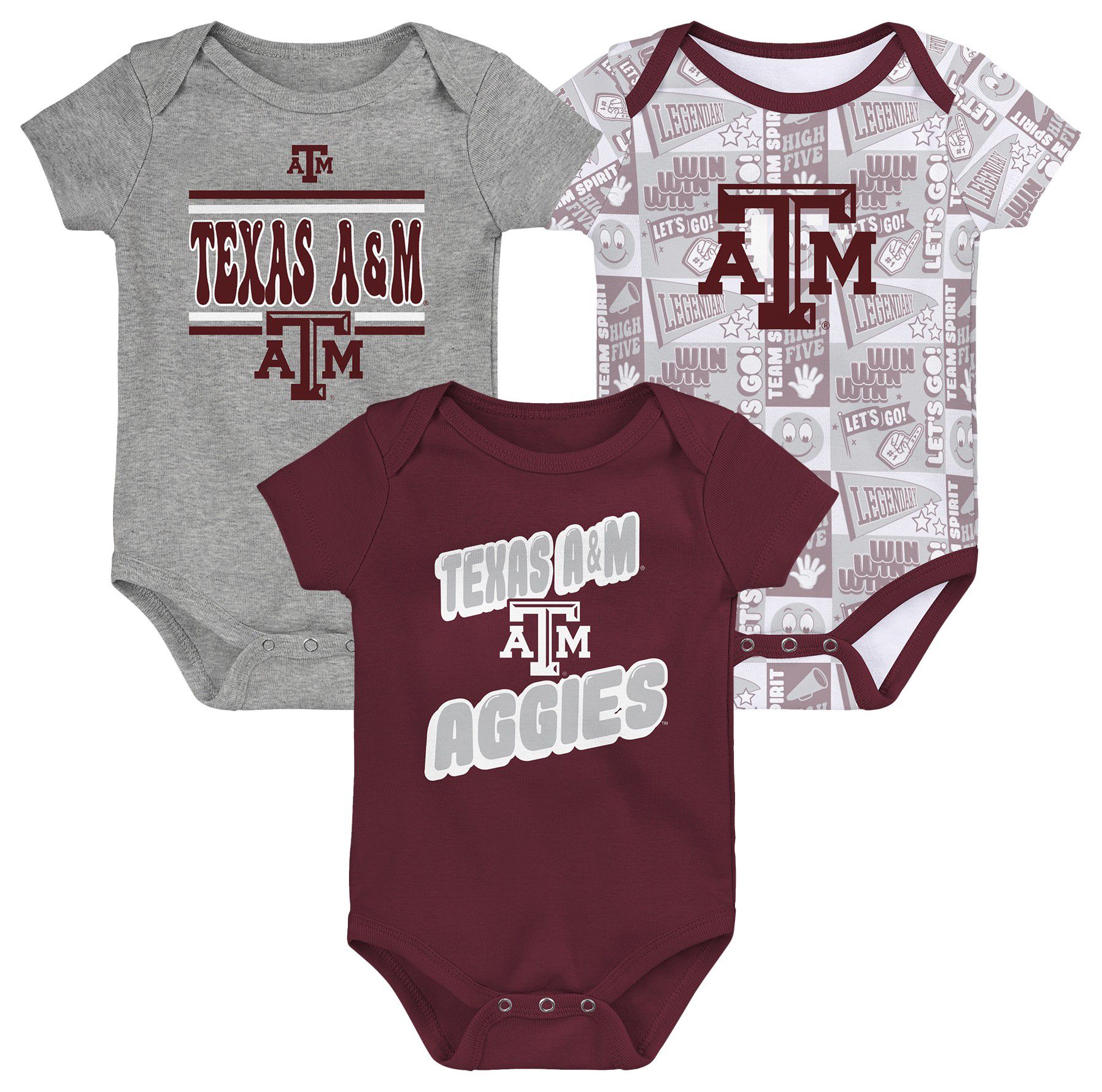 Gen2 Infant Texas A&M Aggies Comics 3-Piece Creeper Set product image