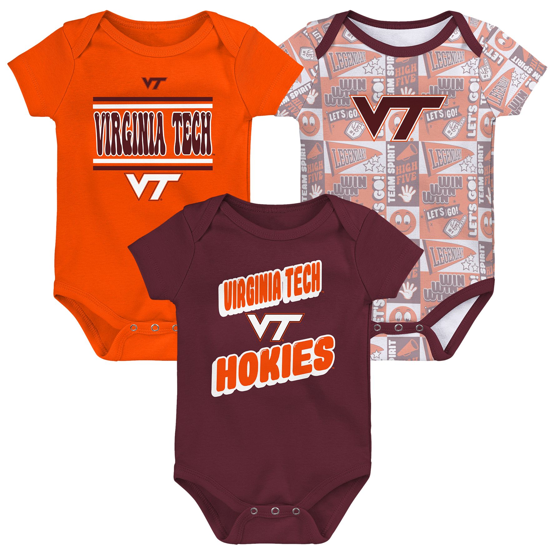 Gen2 Infant Virginia Tech Hokies Comics 3-Piece Creeper Set product image