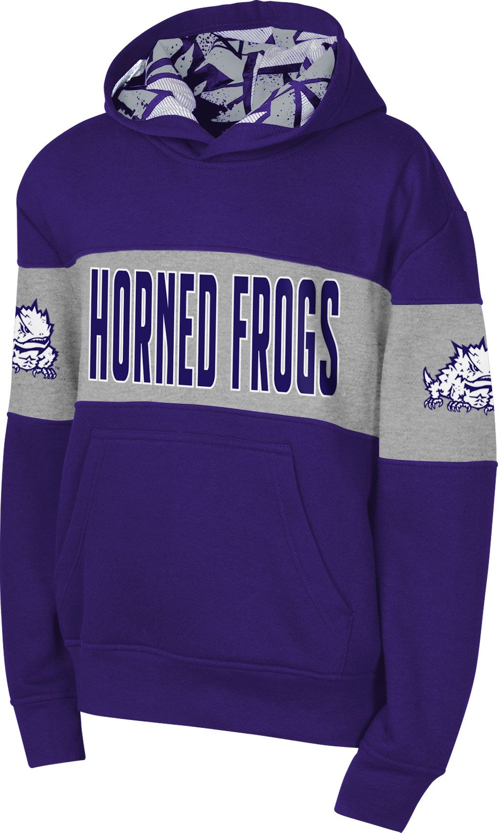 Gen2 Youth TCU Horned Frogs Purple Red Zone Pullover Hoodie product image