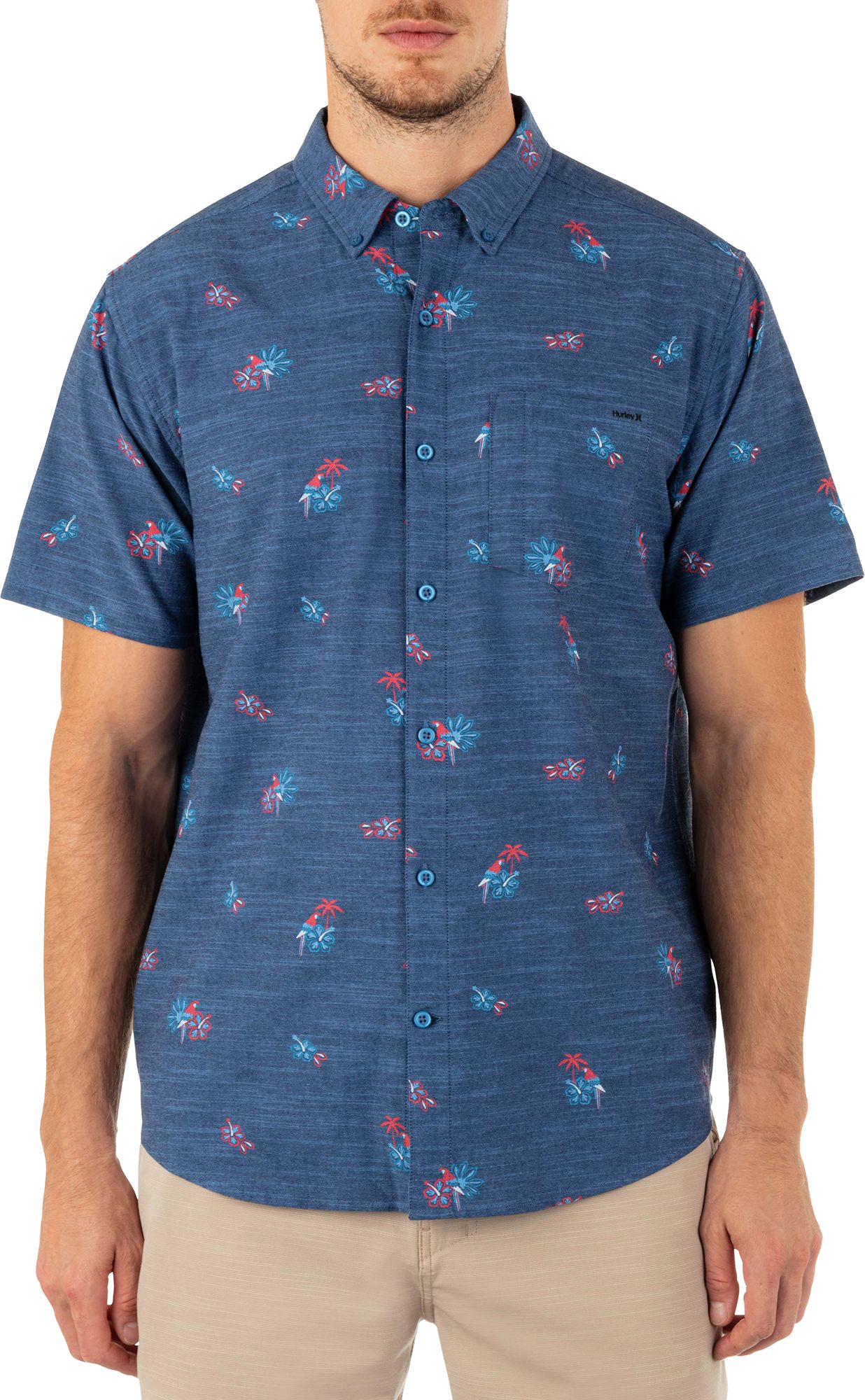 Hurley Men's One and Only Stretch Print Short Sleeve Shirt product image