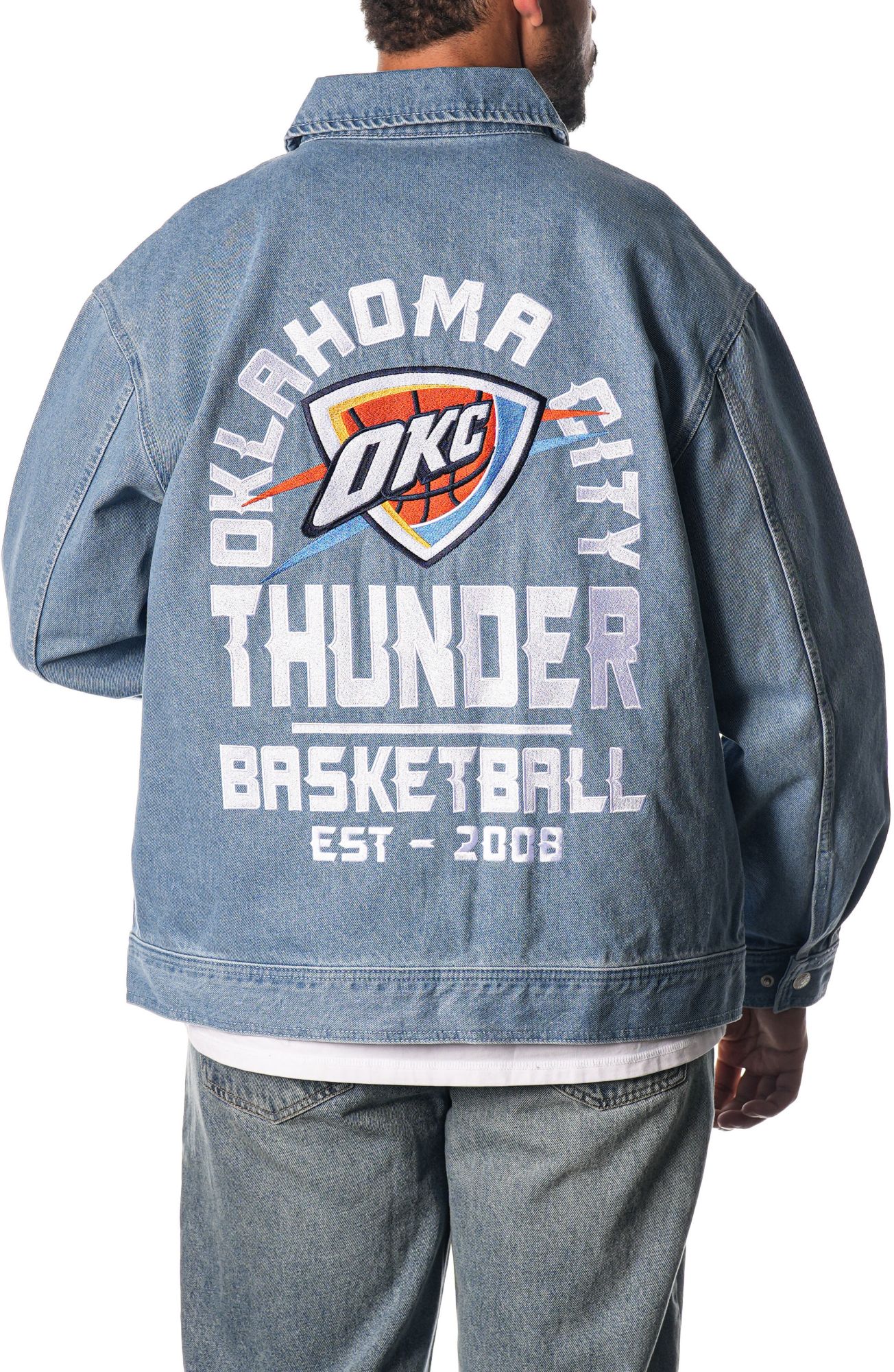 The Wild Collective Women's Oklahoma City Thunder Denim Jacket product image