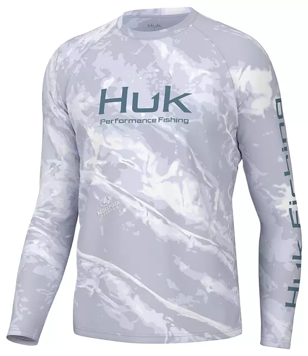 HUK Men's Mossy Oak Pursuit Crew Neck Long Sleeve T-Shirt