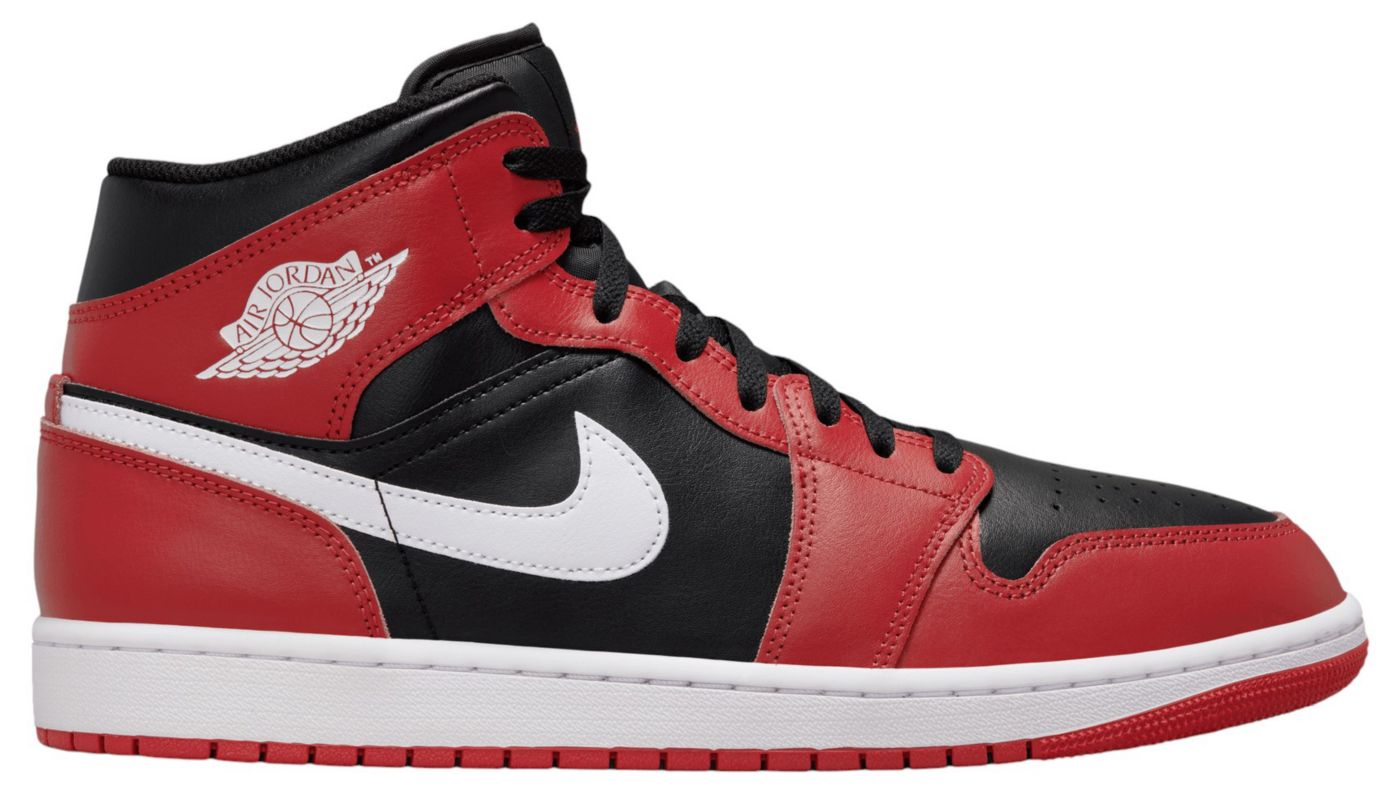 Jordan retro 1 mid red on sale