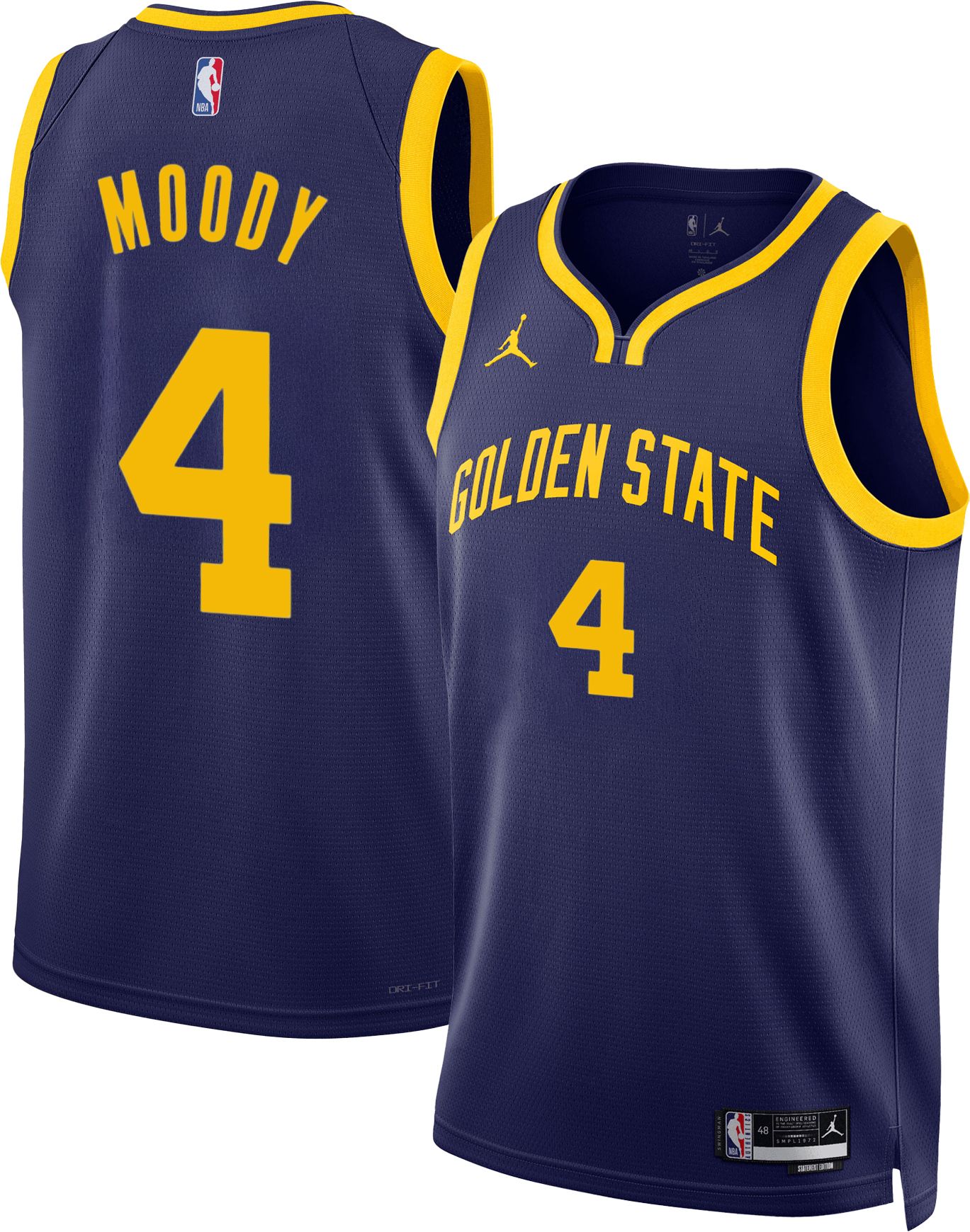Jordan Adult Golden State Warriors Moses Moody #4 Swingman Statement Jersey product image