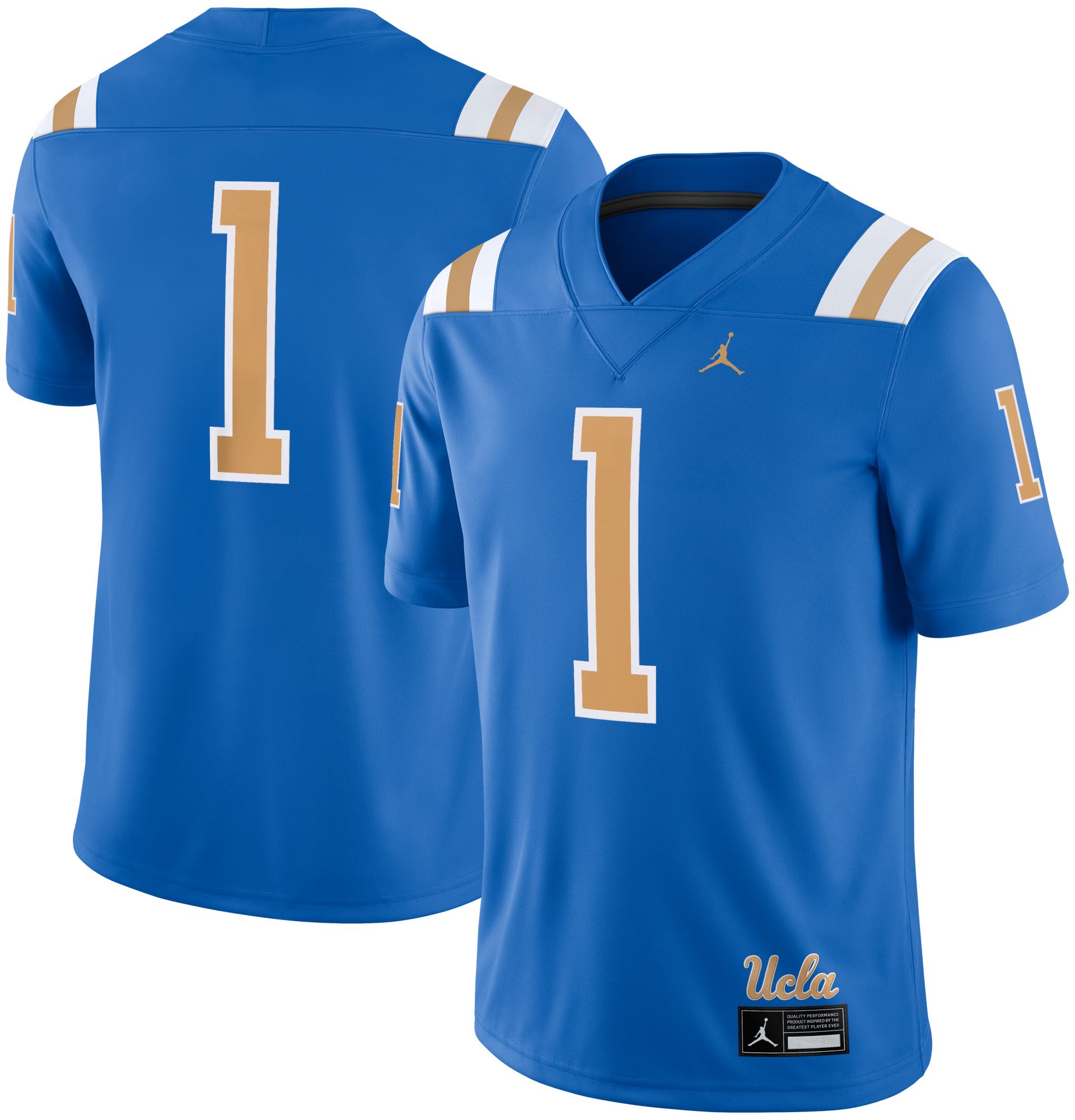 Jordan Men's UCLA Bruins #1 True Blue Dri-FIT Replica Football