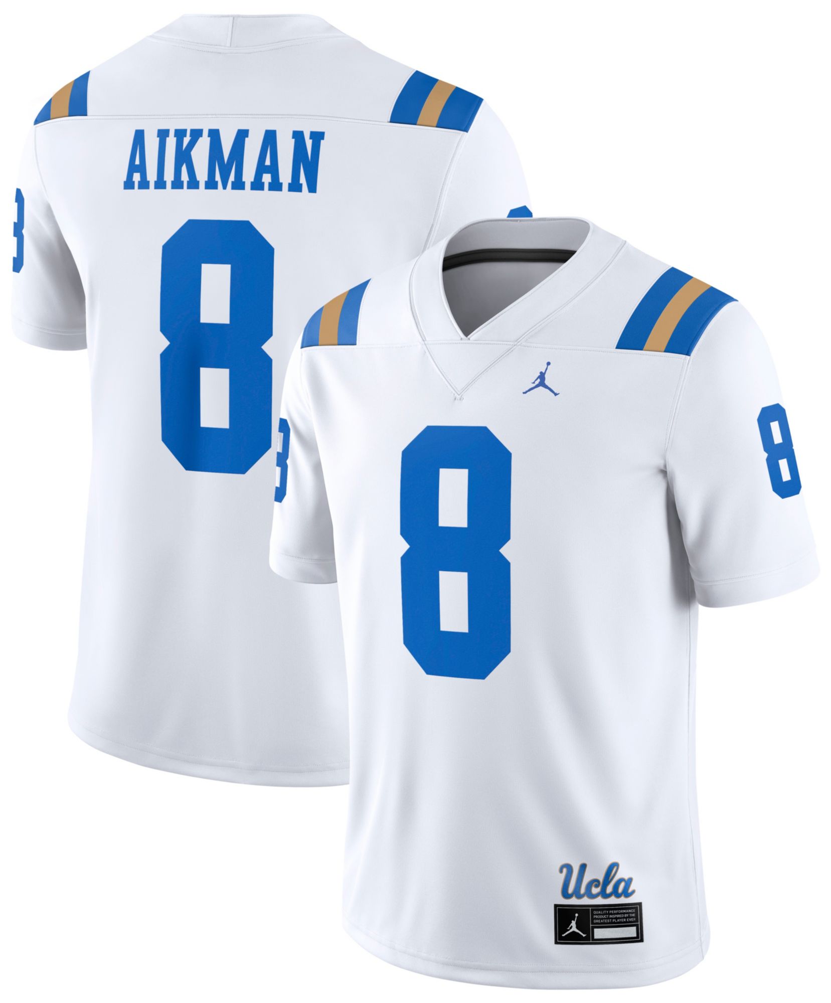 Jordan Men's UCLA Bruins Troy Aikman #8 White Dri-FIT Replica Football Game Jersey product image