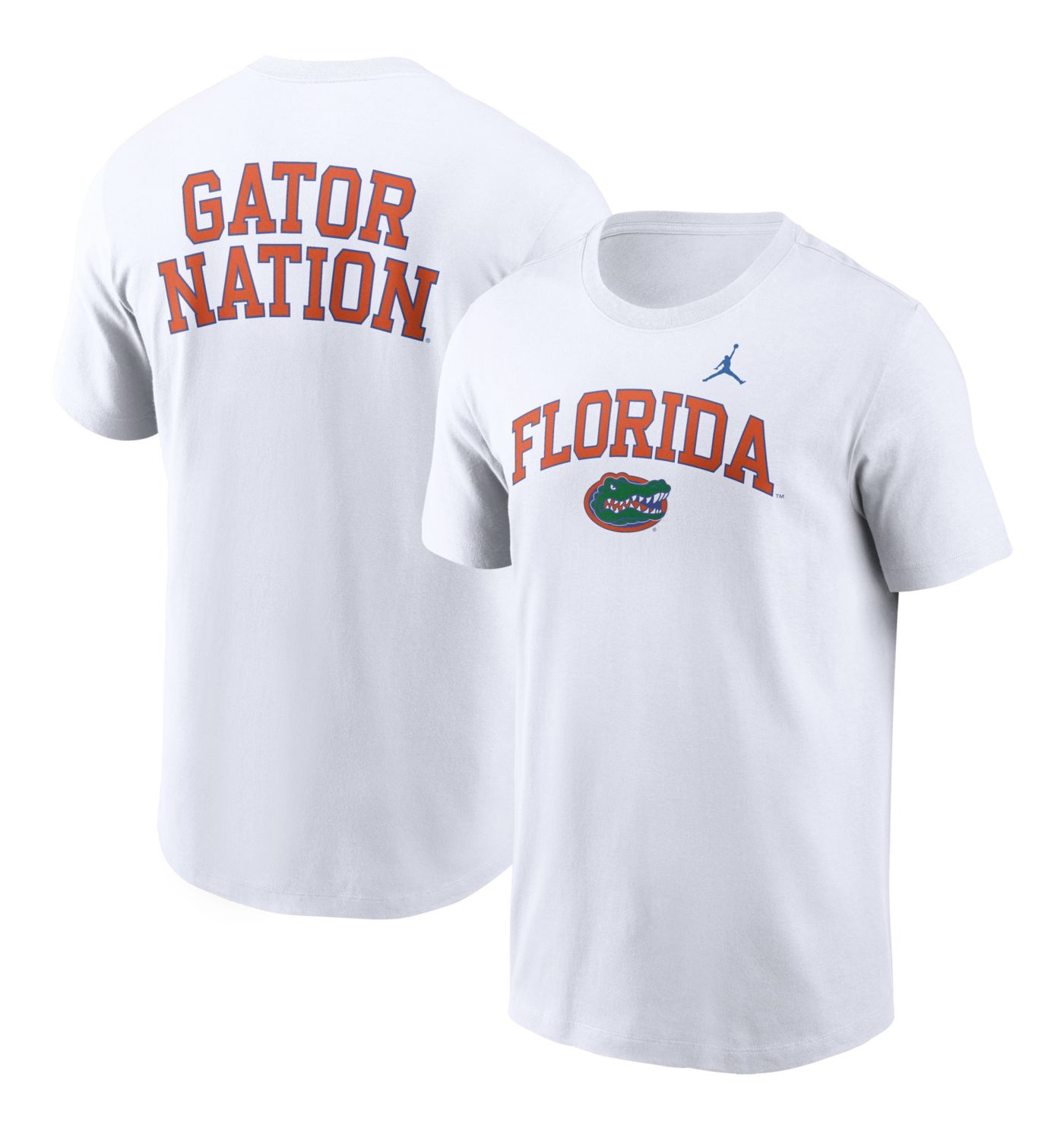 Jordan Men s Florida Gators White Double Hit Wordmark T Shirt Dick s Sporting Goods