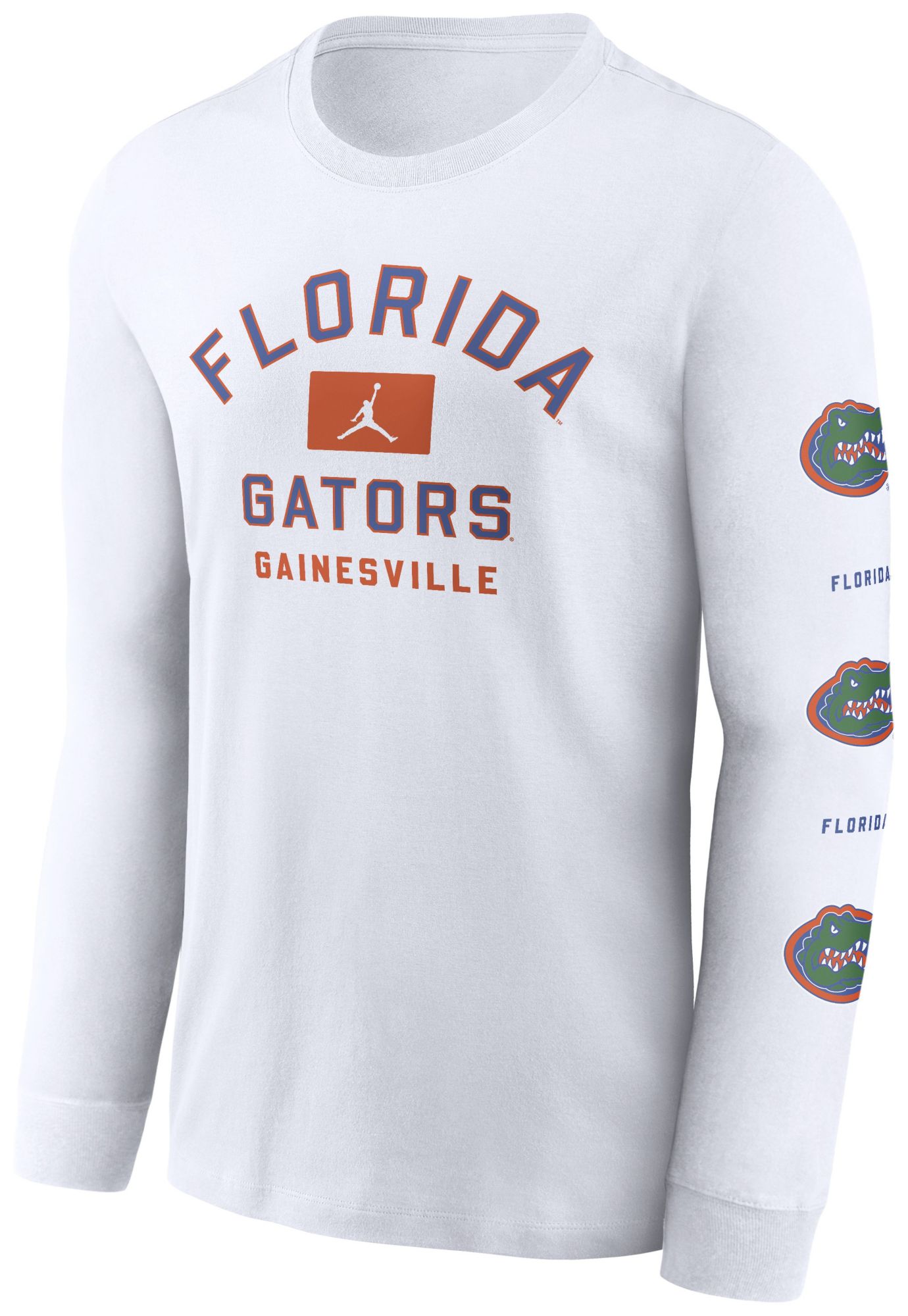 Nike Men's Florida Gators White Core Cotton Logo Sleeve Long Sleeve T-Shirt product image