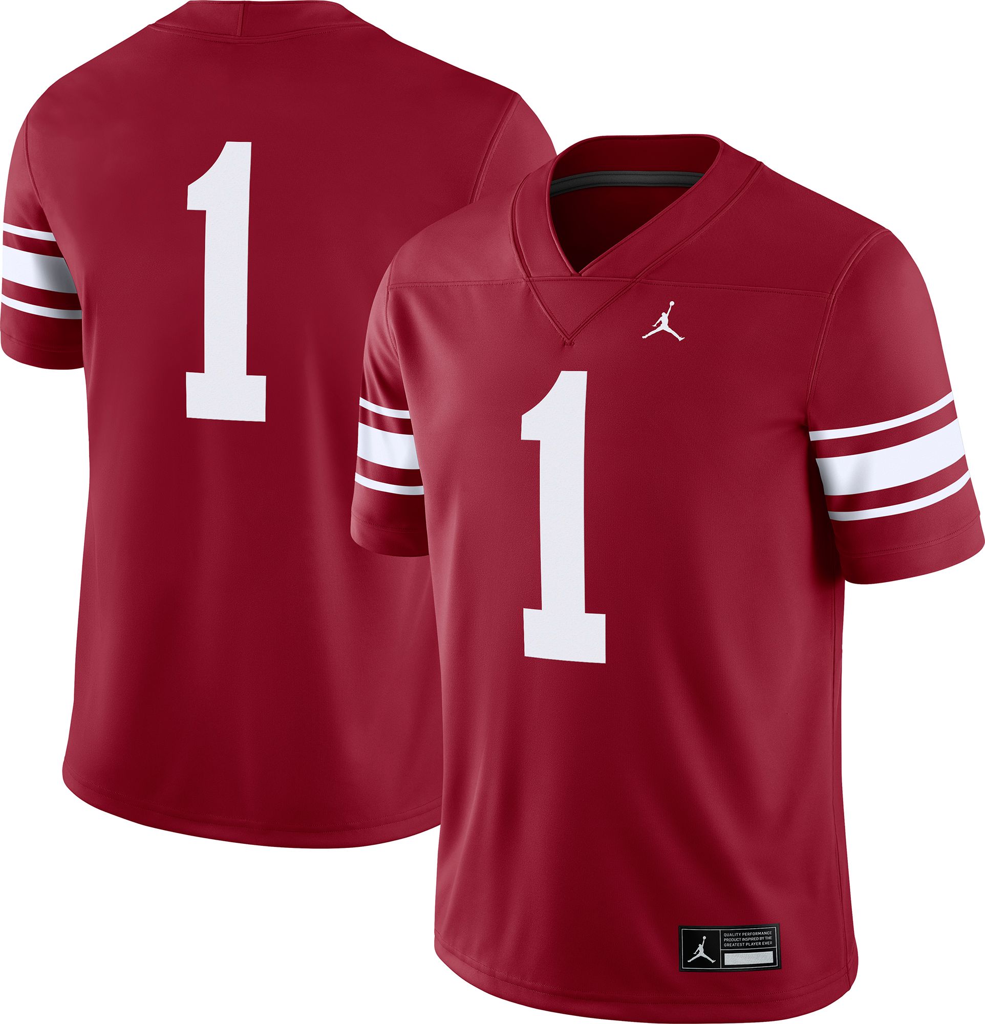 Jordan Men's Oklahoma Sooners #1 Crimson Dri-FIT Replica Throwback Football Game Jersey product image