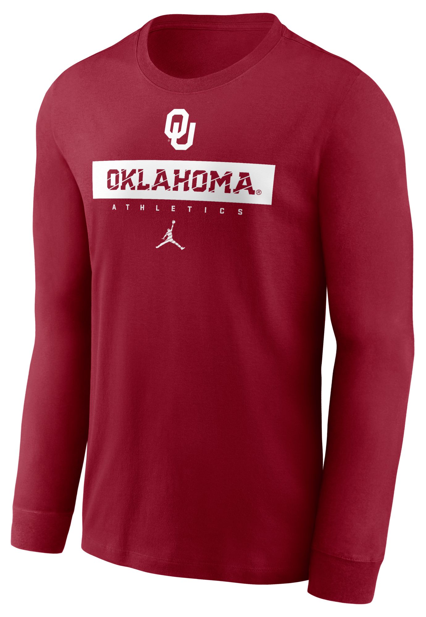 Nike Men's Oklahoma Sooners Crimson Dri-FIT Athletic Logo Long Sleeve T-Shirt product image