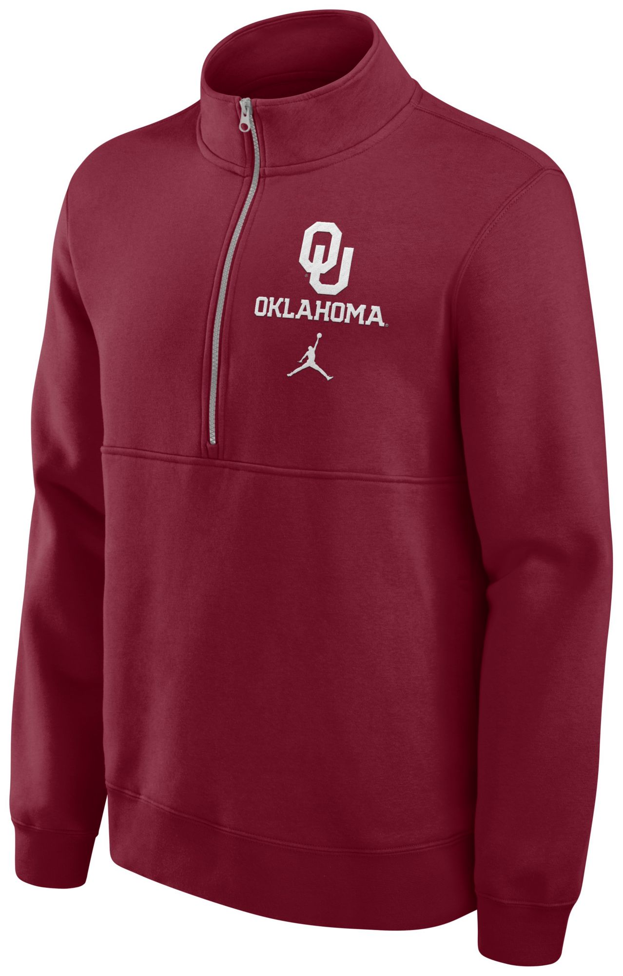 Jordan Men's Oklahoma Sooners Crimson Club Fleece Half-Zip product image