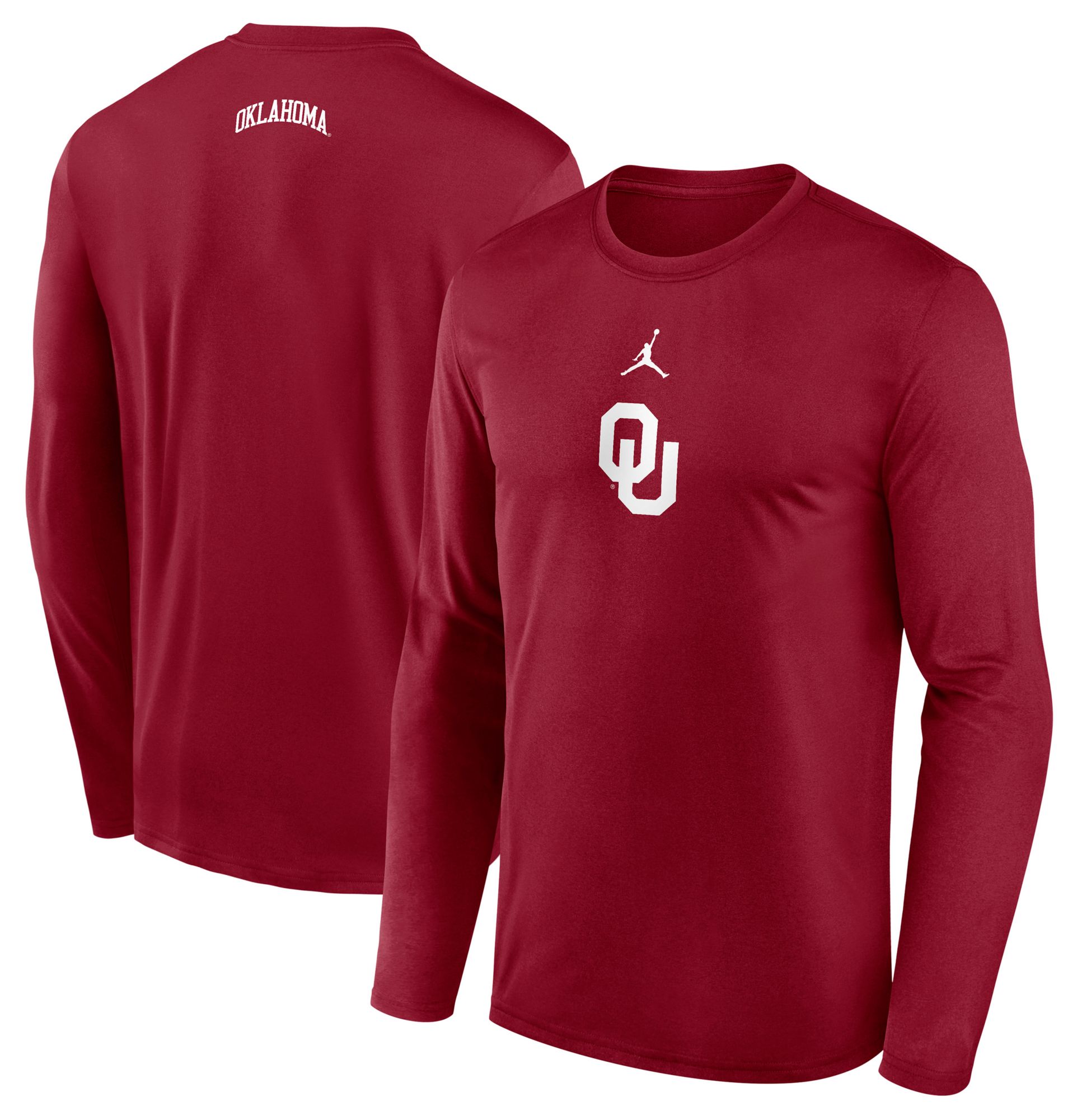 Jordan Men's Oklahoma Sooners Crimson Dri-FIT Basketball Shooter Long-Sleeve T-Shirt product image