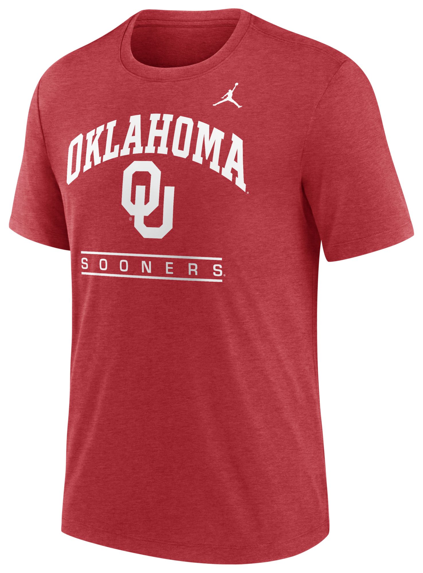 Nike Men's Oklahoma Sooners Red Tri-Blend Arch Wordmark T-Shirt product image