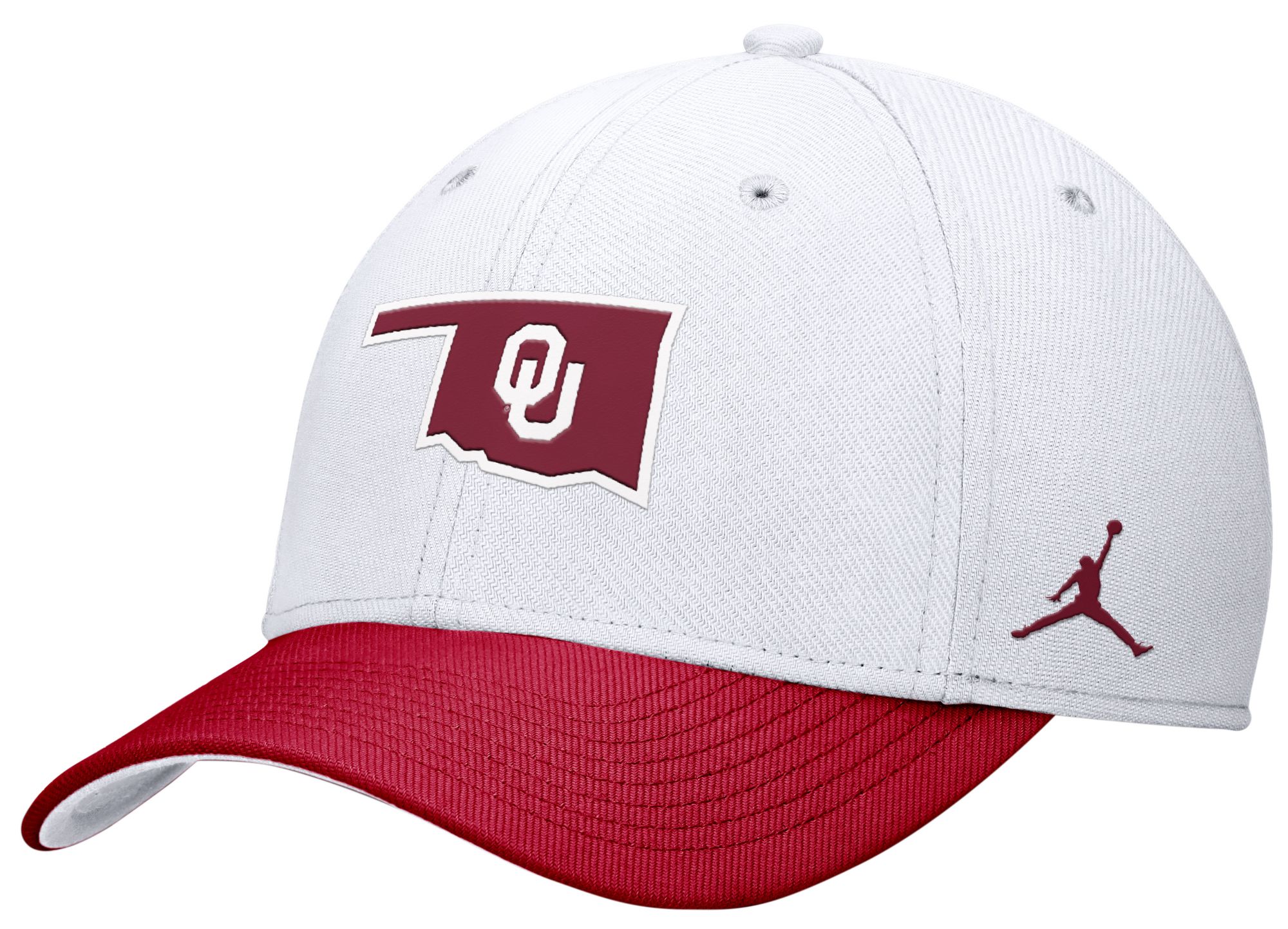 Jordan Adult Oklahoma Sooners White Two Tone Swooshflex Hat product image