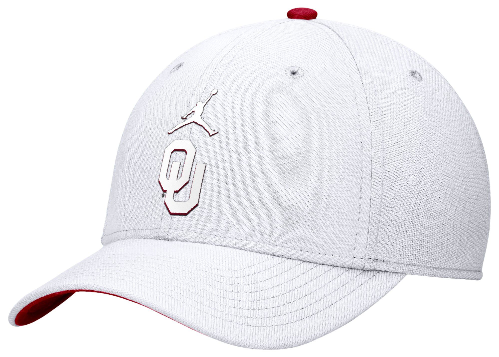 Jordan Men's Oklahoma Sooners White Swooshflex Tonal Adjustable Hat product image