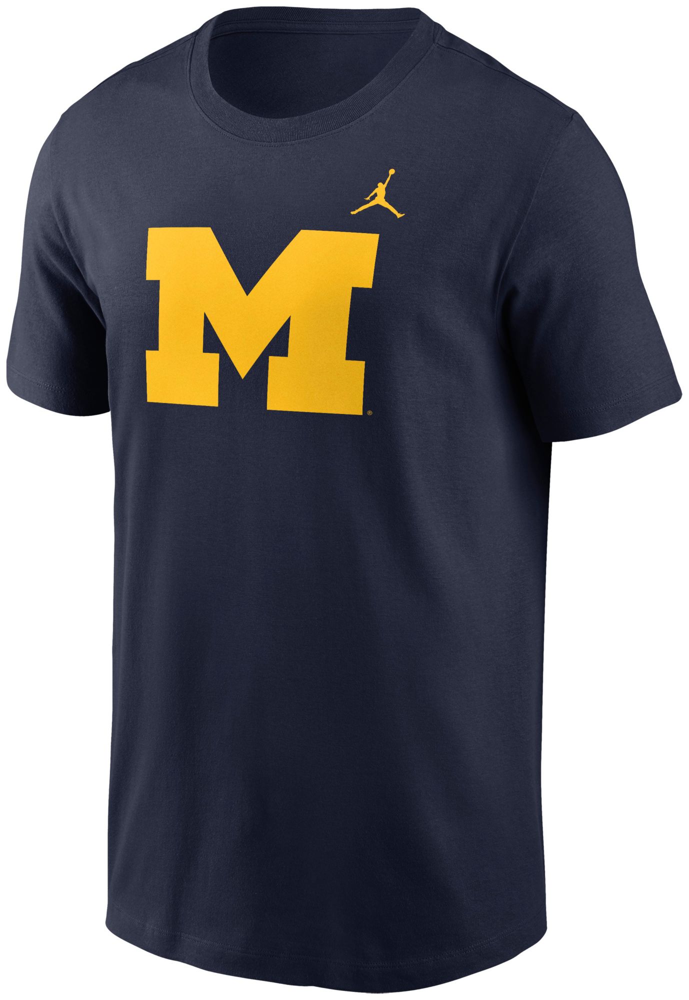 Nike Men's Michigan Wolverines Navy Core Cotton Logo T-Shirt product image