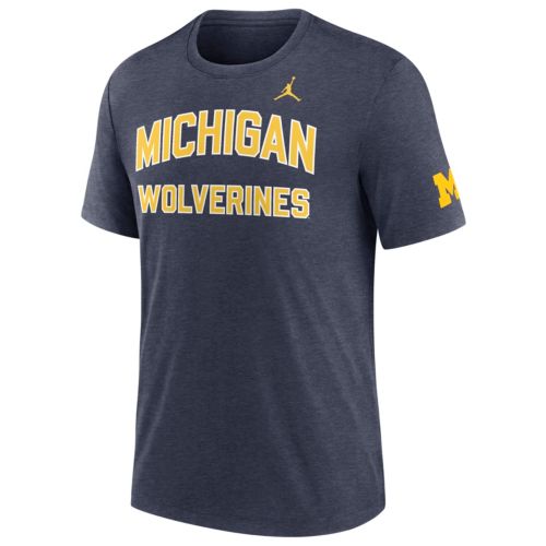 Jordan Men's Michigan Wolverines Blue Legend Logo T-Shirt | Dick's