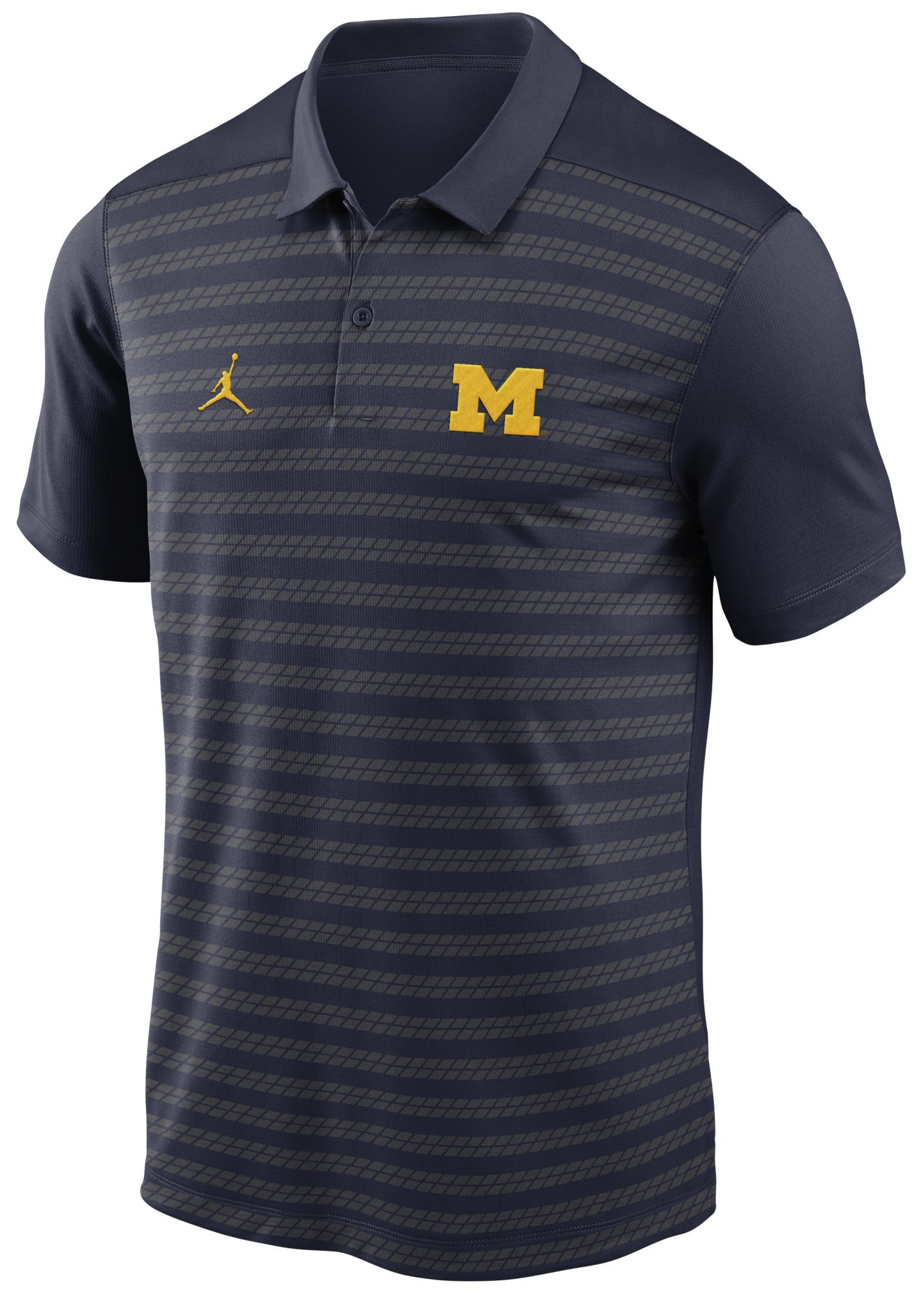 Jordan Men's Michigan Wolverines Navy Dri-FIT Victory Polo product image