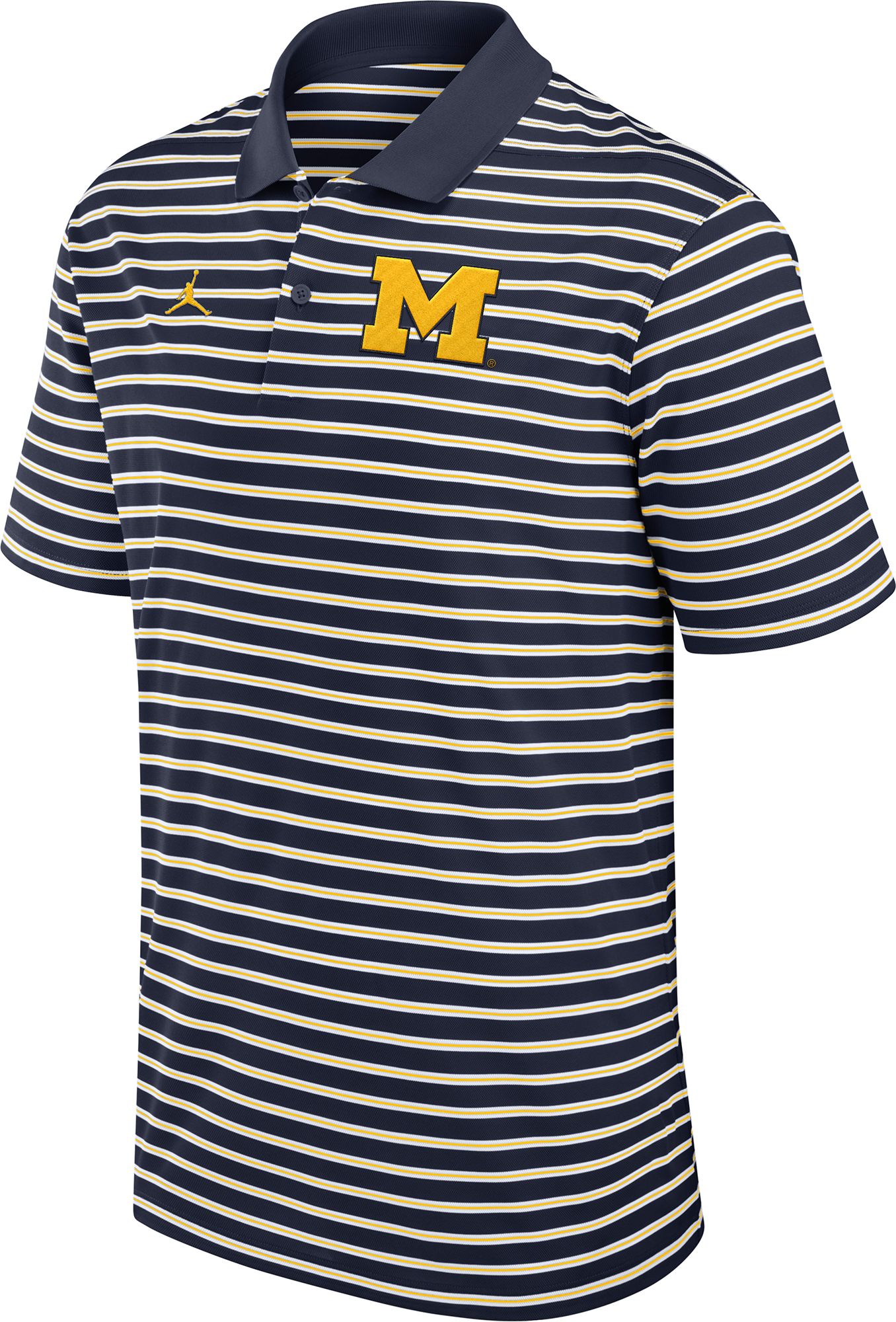 Nike Men's Michigan Wolverines Blue Dri-FIT Victory Striped Polo product image