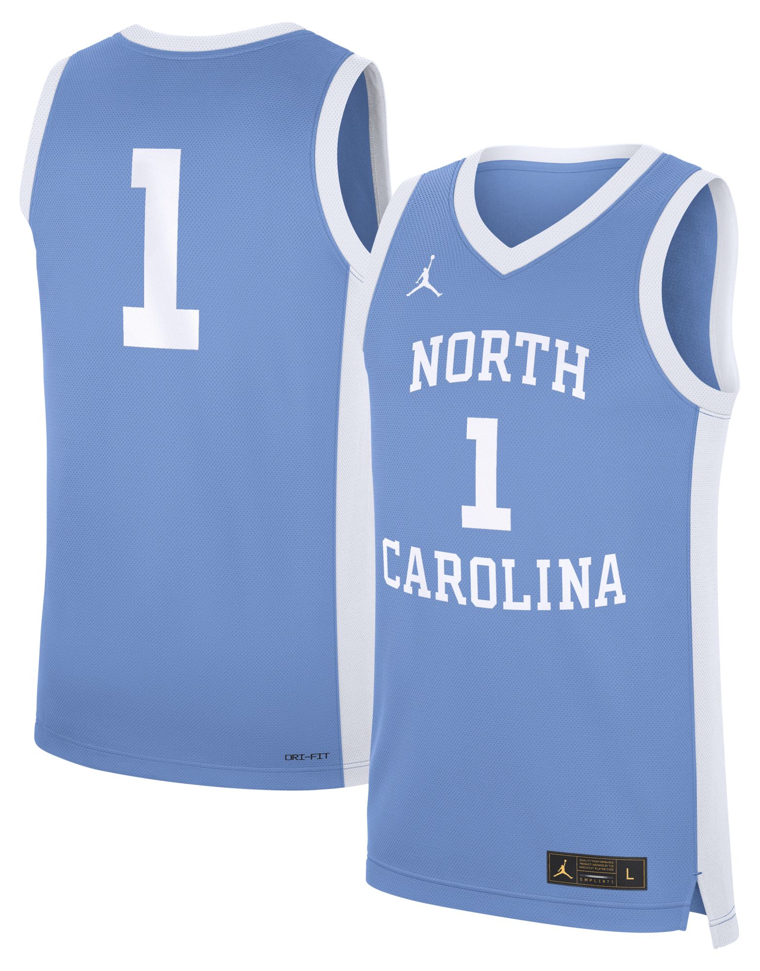 Jordan Men's North Carolina Tar Heels Carolina Blue Replica Basketball