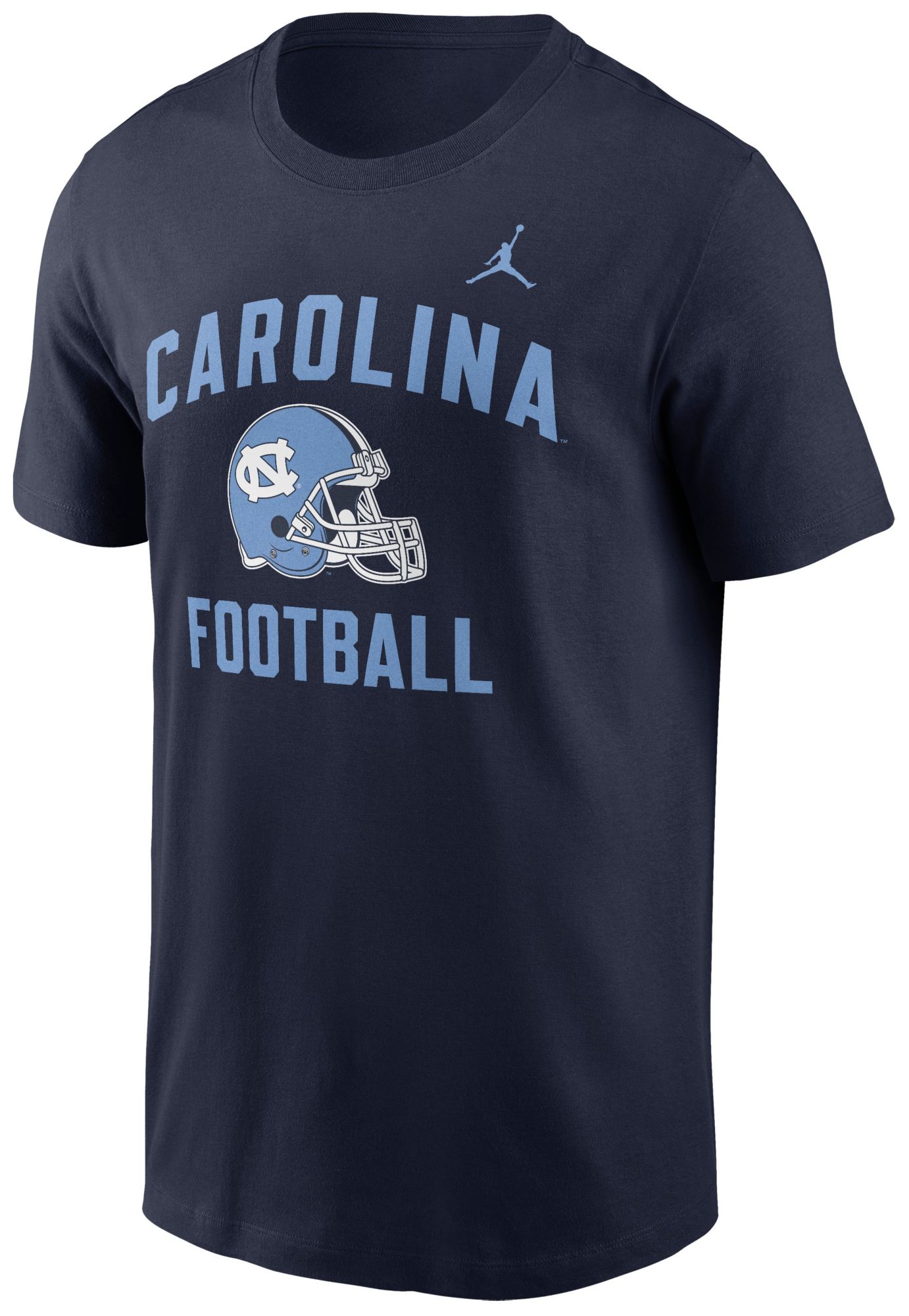 Jordan Men's North Carolina Tar Heels Navy Football Helmet T-Shirt product image