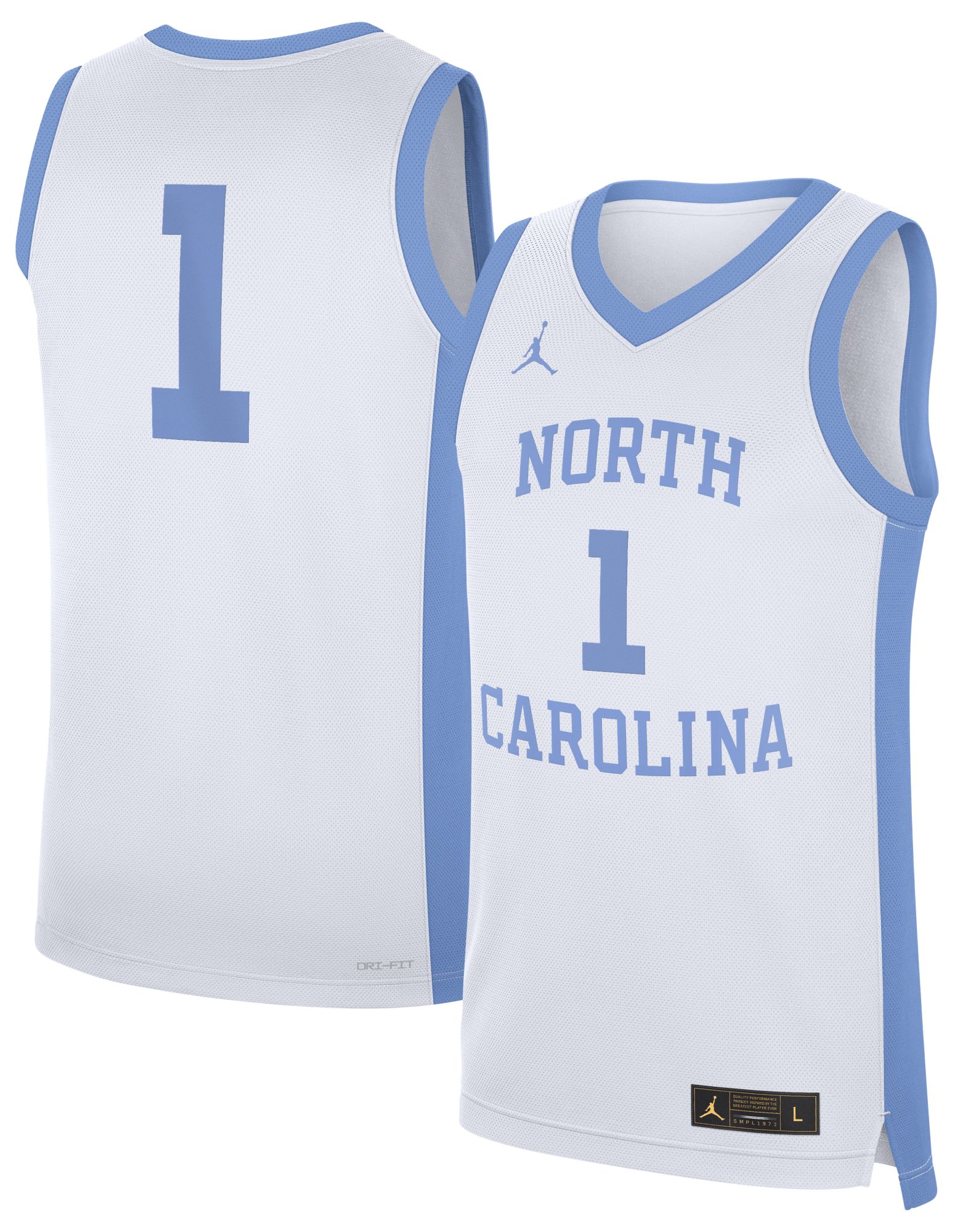 Jordan Men's North Carolina Tar Heels White Replica Basketball Jersey product image