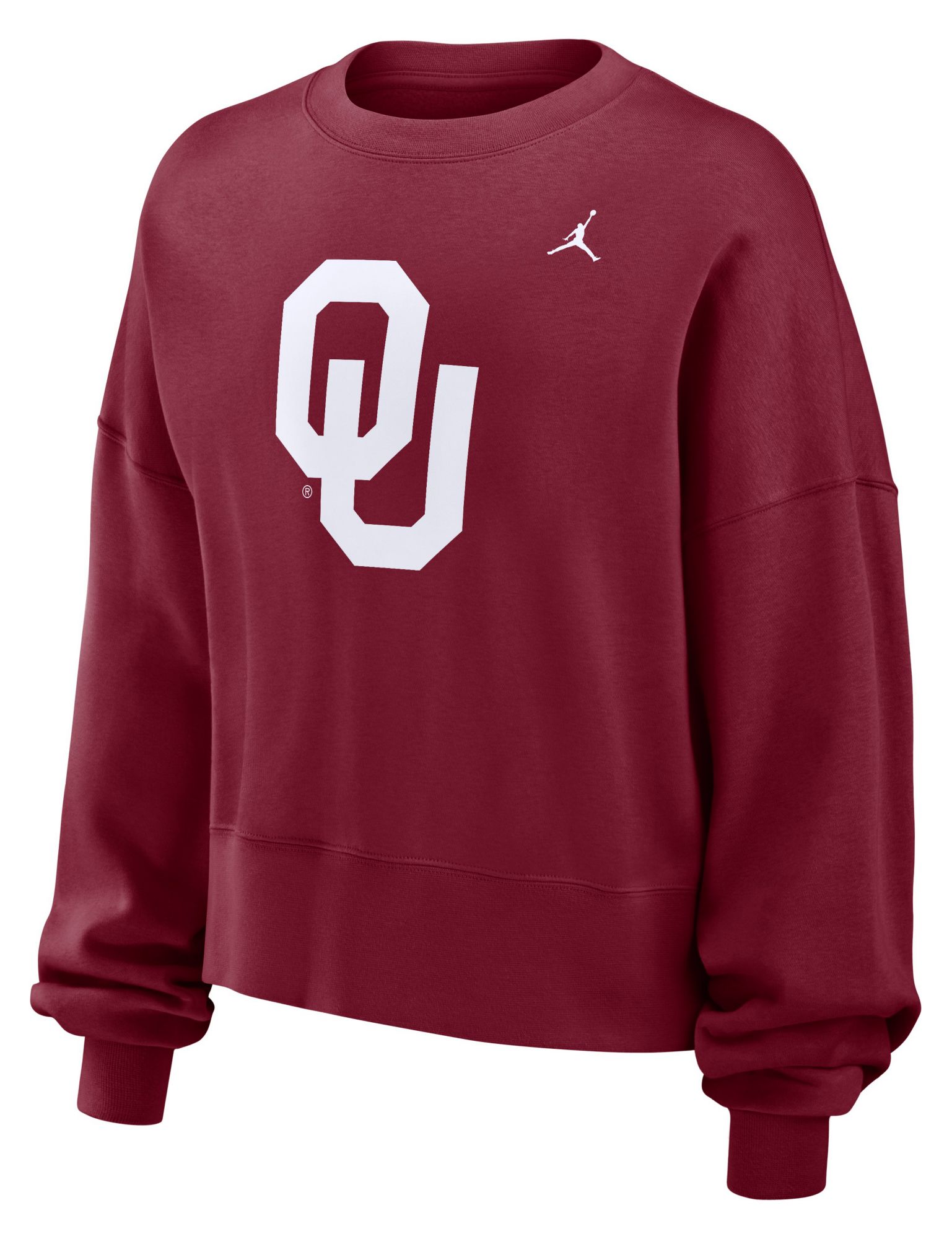Jordan Women's Oklahoma Sooners Crimson Club Fleece Crew Neck Pullover Sweatshirt product image