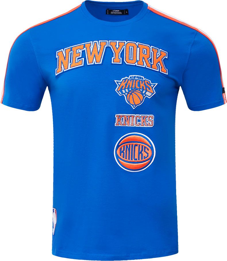 Pro Standard Adult New York Knicks Blue Retro Striped T-Shirt product image