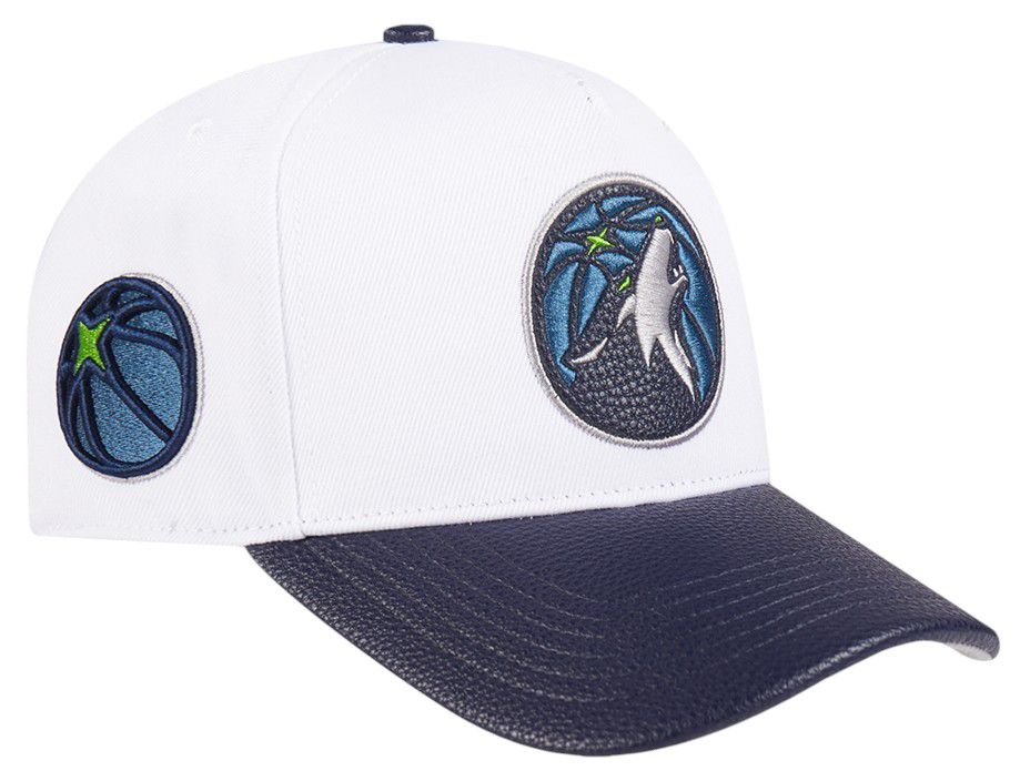Pro Standard Adult Minnesota Timberwolves White Pebble Pinch Snapback Adjustable Hat product image
