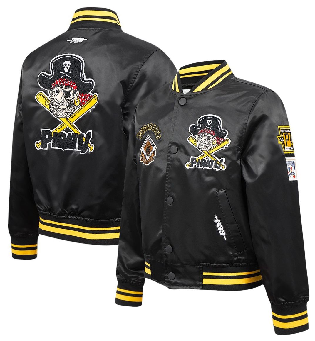 Pro Standard Boys' Pittsburgh Pirates Black Classic Satin Jacket product image