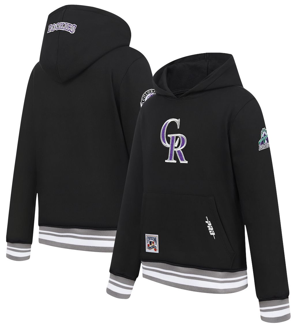 Pro Standard Boys' Colorado Rockies Black Classic Fleece Pullover Hoodie product image
