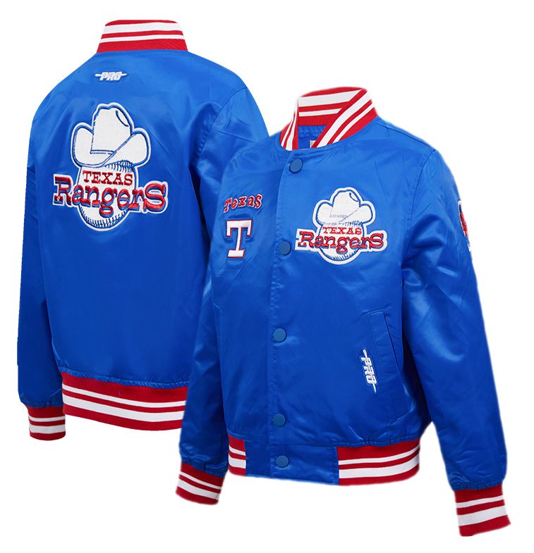 Pro Standard Boys' Texas Rangers Royal Satin Jacket product image