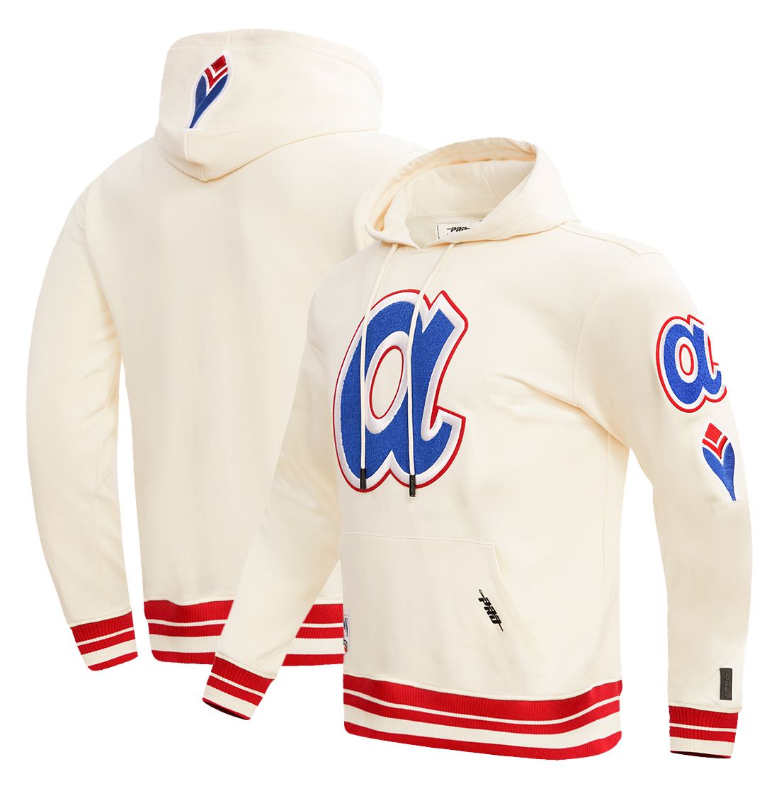 Pro Standard Men's Atlanta Braves Cream Classic Retro Pullover Hoodie product image