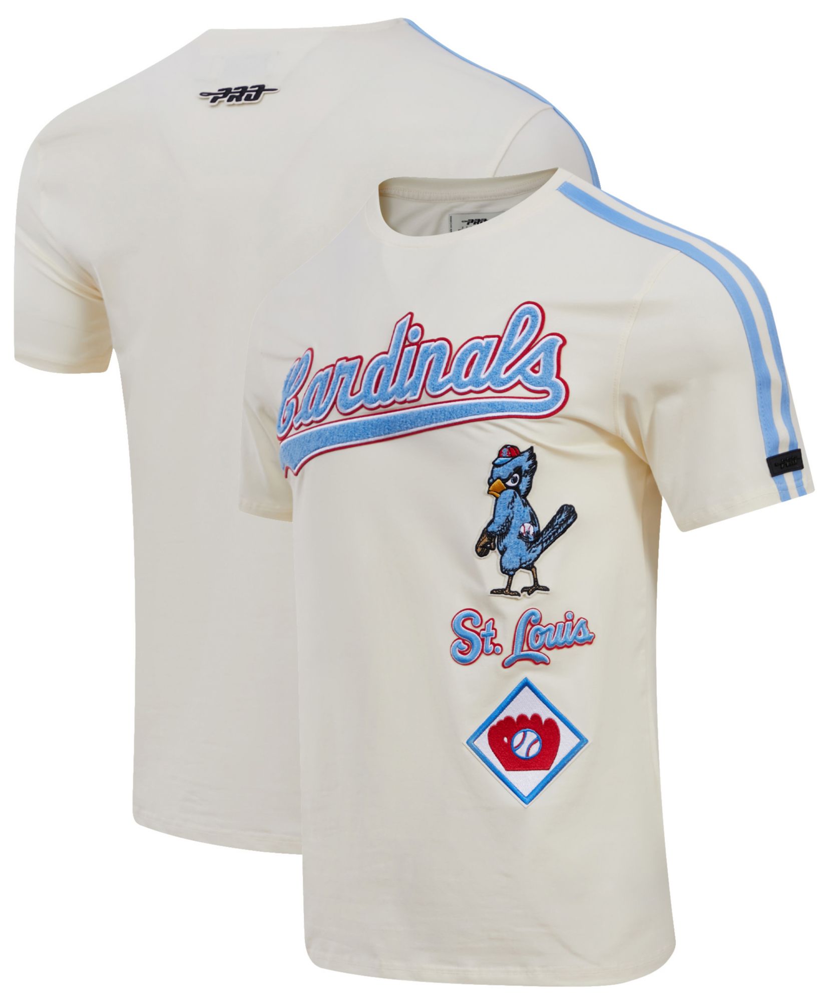 Pro Standard Men's St. Louis Cardinals Cream Retro Stripe T-Shirt product image
