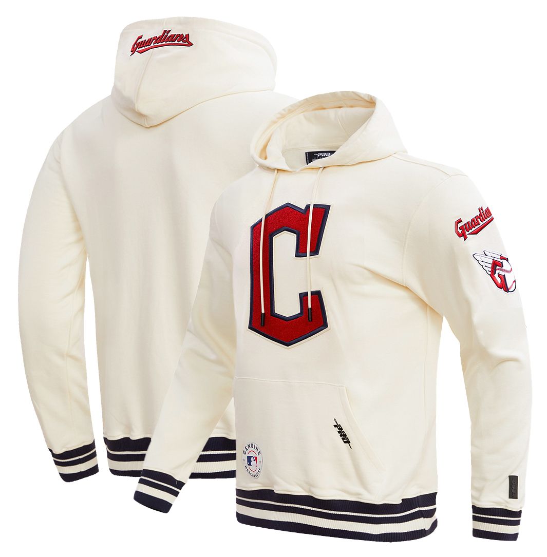 Pro Standard Men's Cleveland Guardians Cream Classic Retro Pullover Hoodie product image